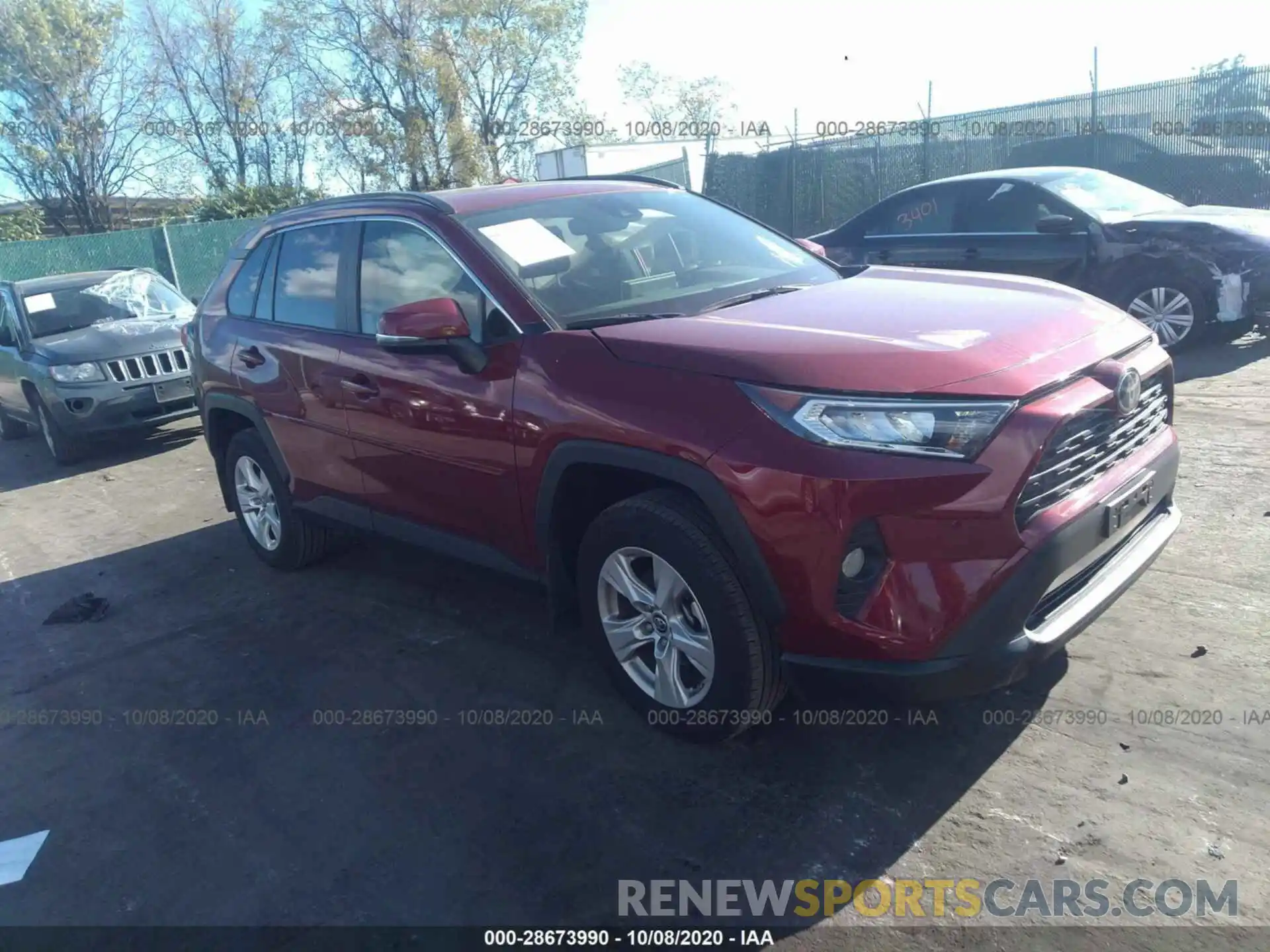 1 Photograph of a damaged car JTMP1RFVXKD002238 TOYOTA RAV4 2019