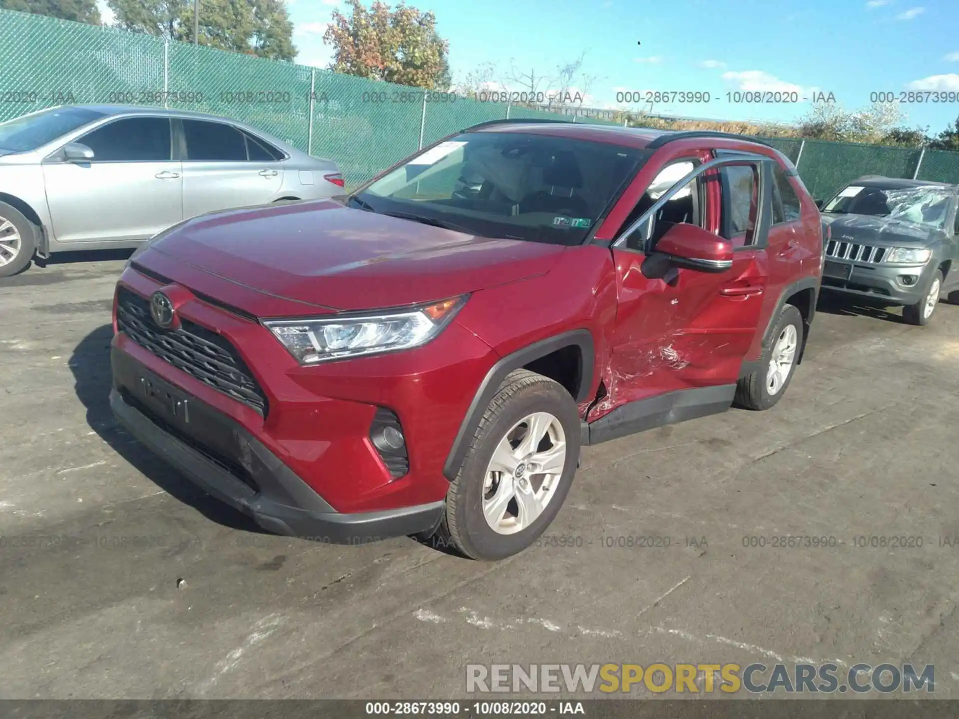 2 Photograph of a damaged car JTMP1RFVXKD002238 TOYOTA RAV4 2019