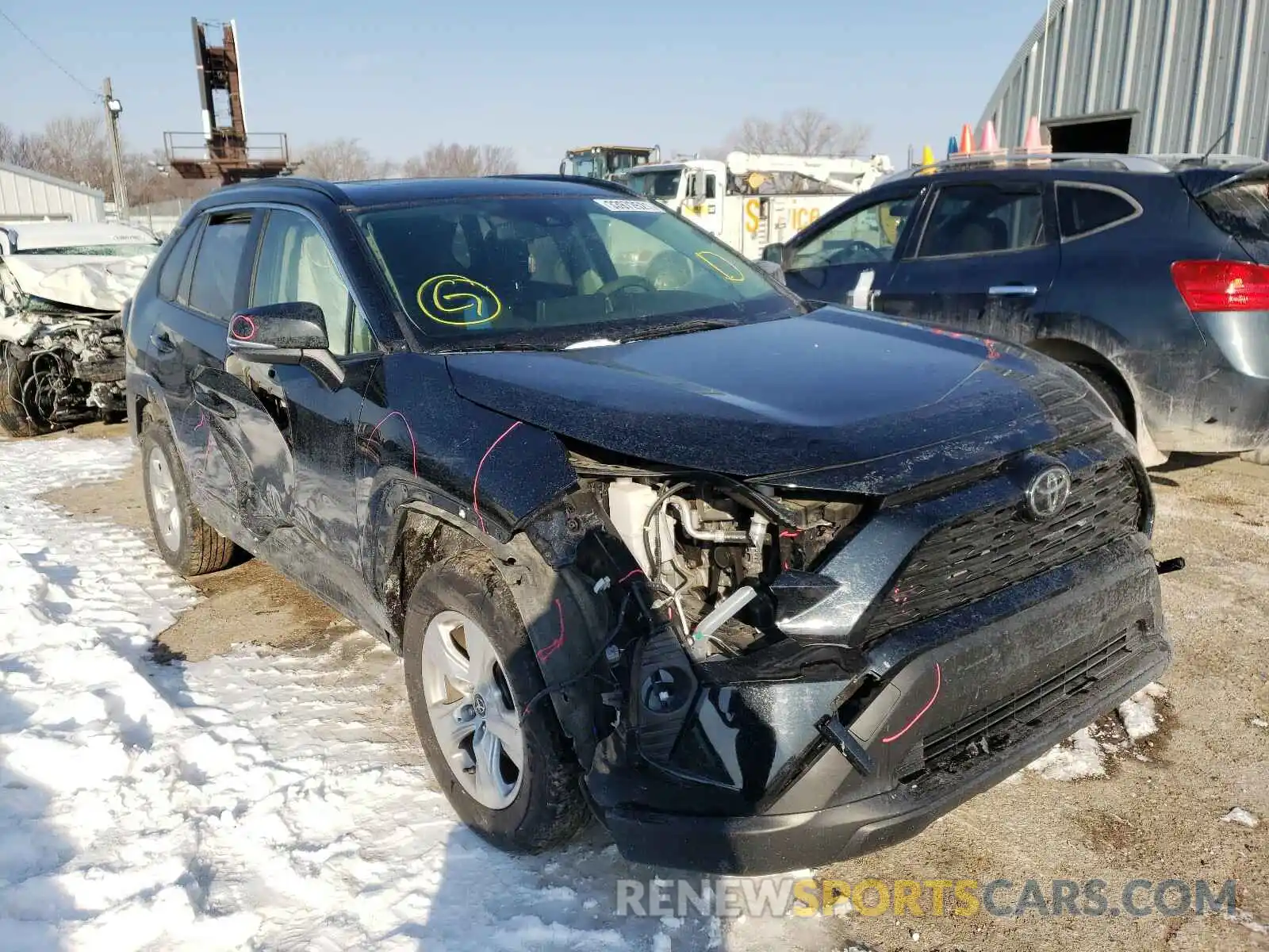 1 Photograph of a damaged car JTMP1RFVXKD003258 TOYOTA RAV4 2019