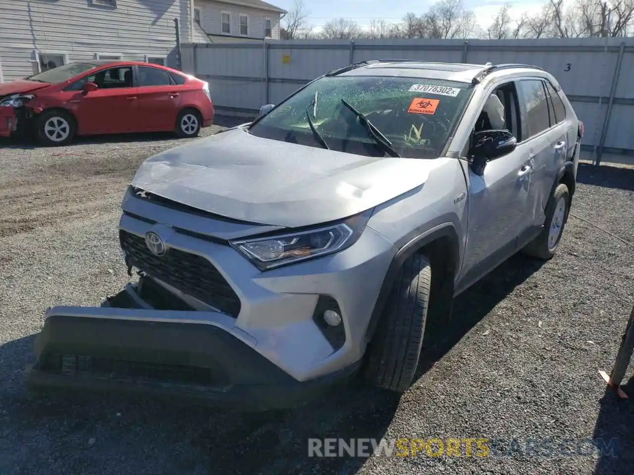 2 Photograph of a damaged car JTMRWRFV0KD003456 TOYOTA RAV4 2019