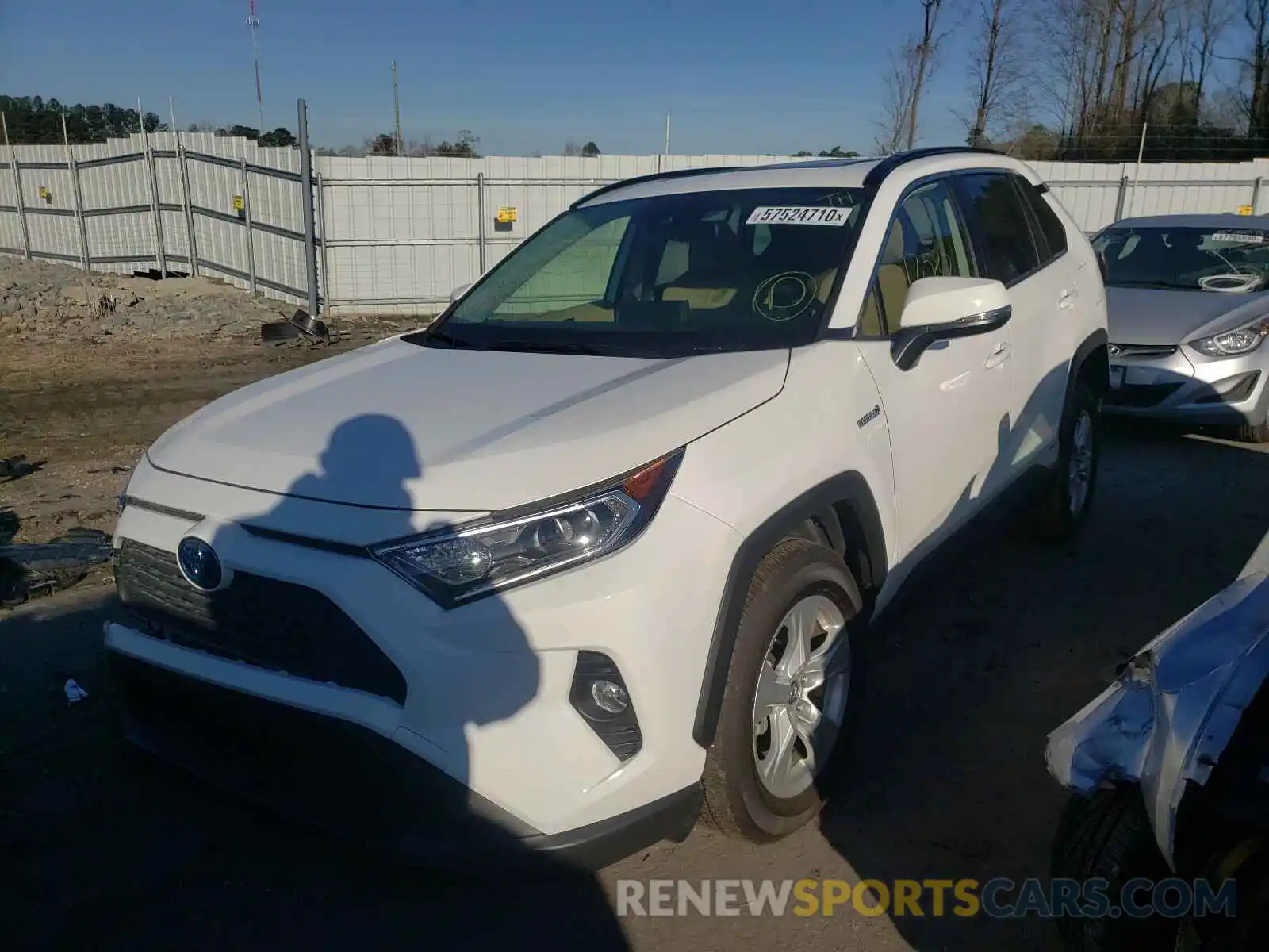 2 Photograph of a damaged car JTMRWRFV1KD020945 TOYOTA RAV4 2019