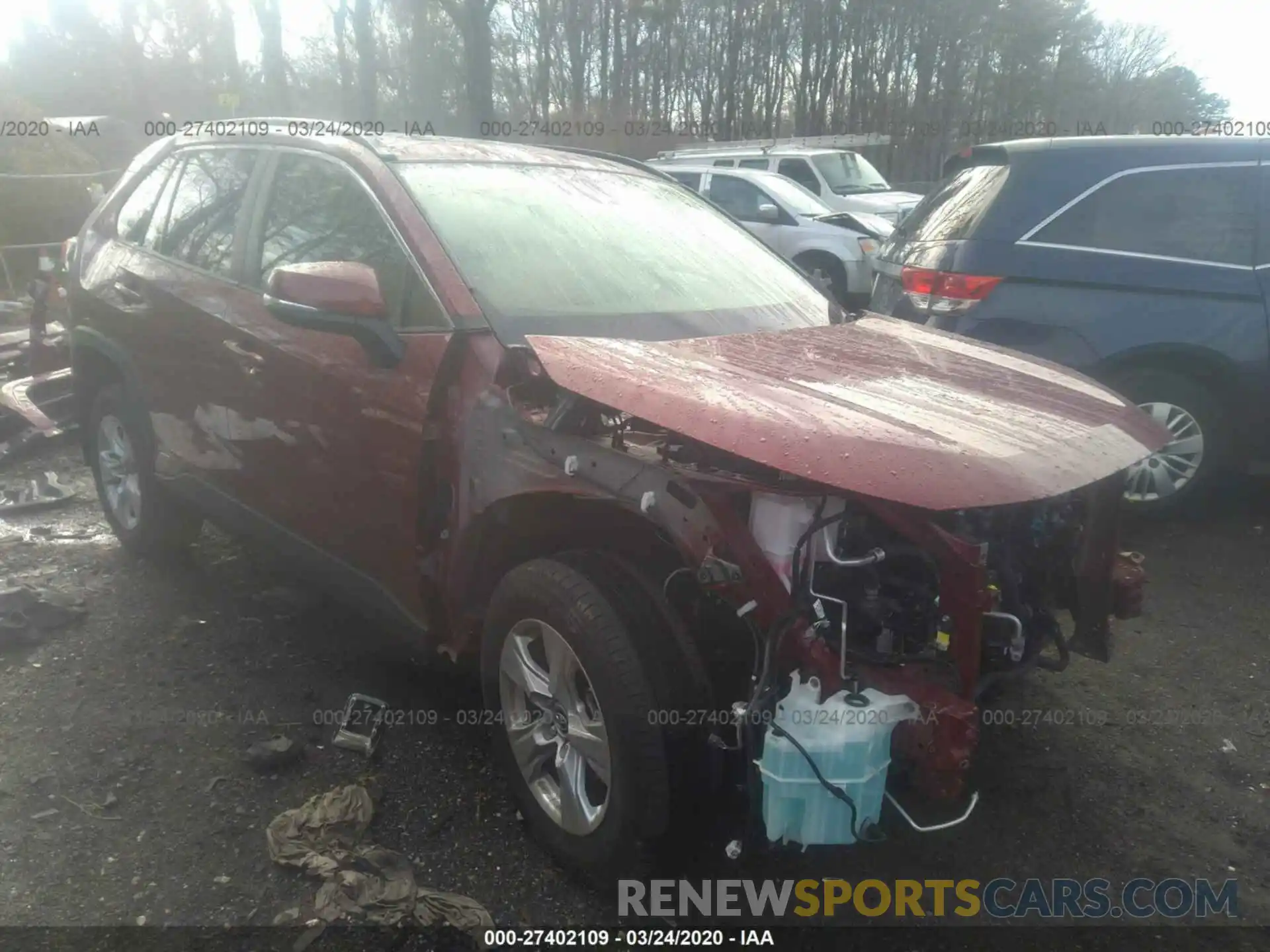 1 Photograph of a damaged car JTMRWRFV1KD025871 TOYOTA RAV4 2019