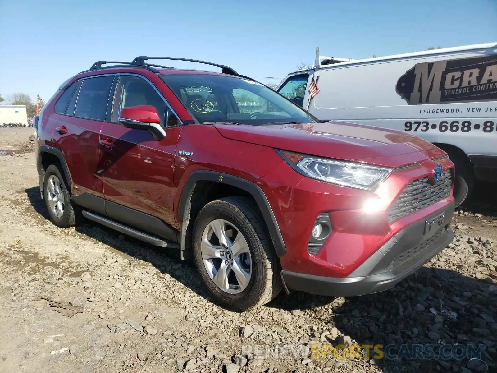 1 Photograph of a damaged car JTMRWRFV1KD030424 TOYOTA RAV4 2019