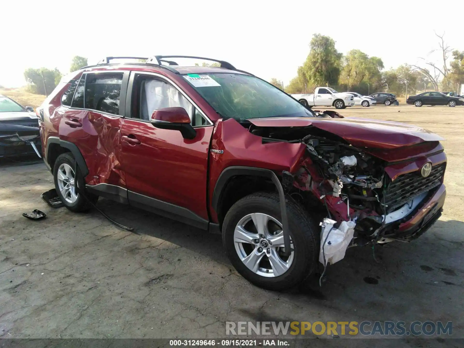 1 Photograph of a damaged car JTMRWRFV3KD002687 TOYOTA RAV4 2019