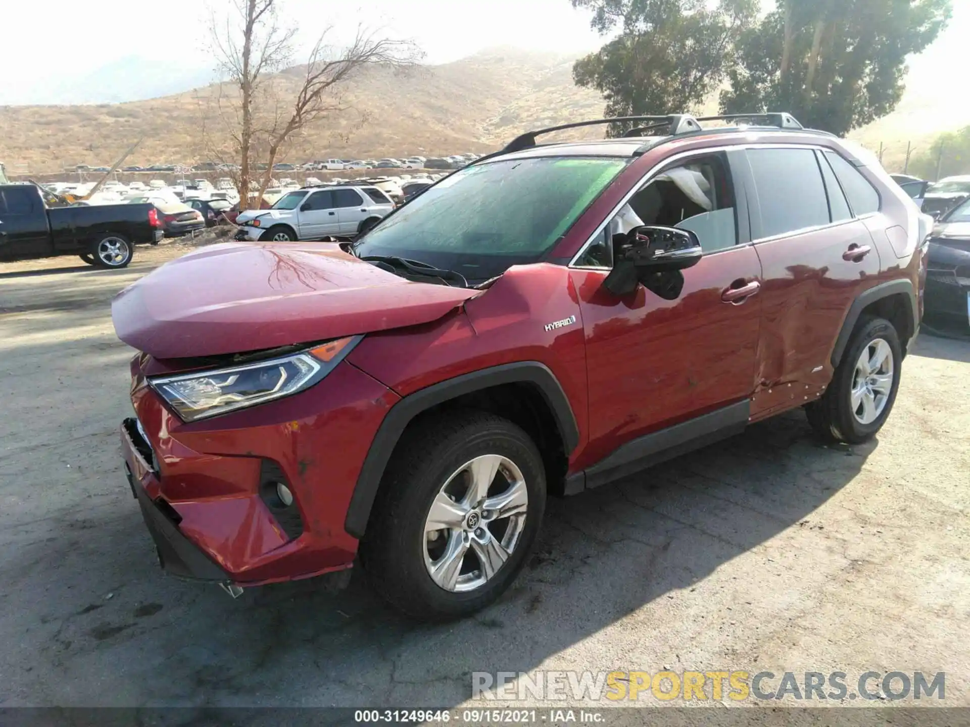 2 Photograph of a damaged car JTMRWRFV3KD002687 TOYOTA RAV4 2019