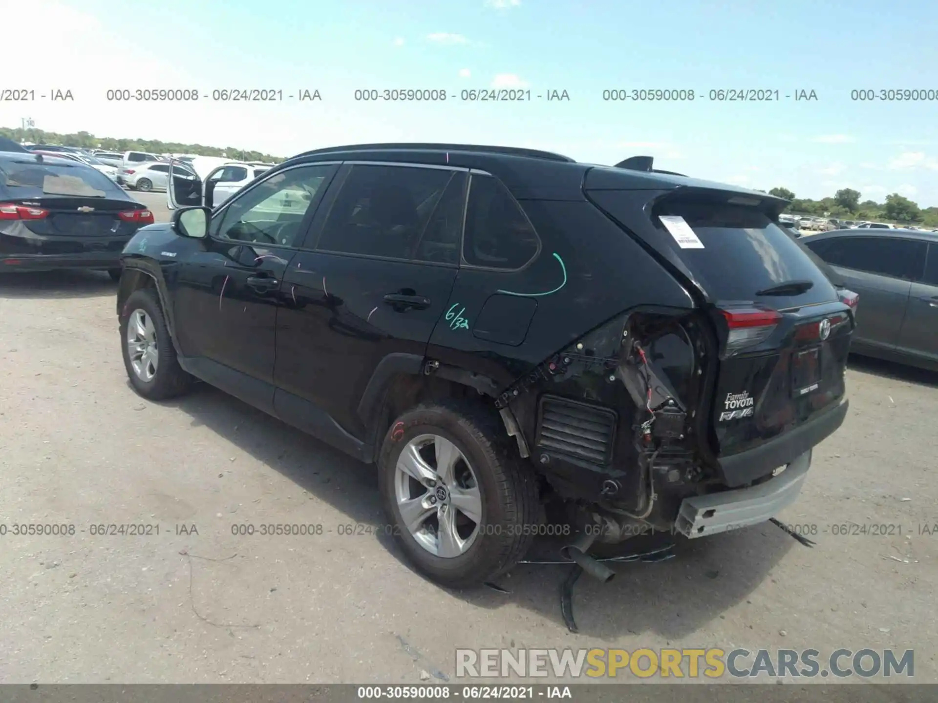 3 Фотография поврежденного автомобиля JTMRWRFV3KD021594 TOYOTA RAV4 2019