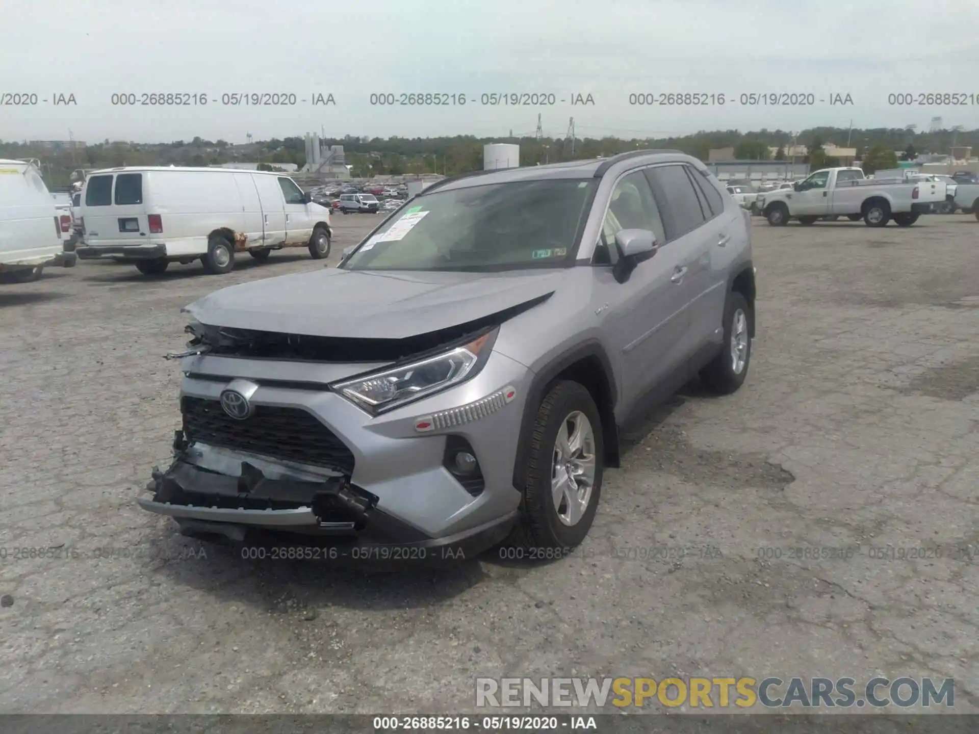 2 Photograph of a damaged car JTMRWRFV3KD030778 TOYOTA RAV4 2019