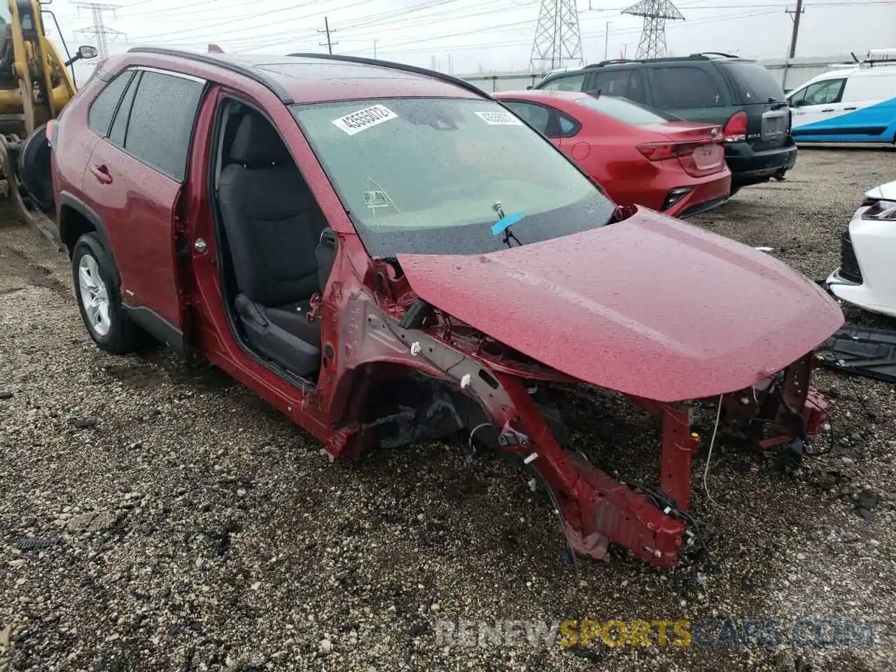 1 Photograph of a damaged car JTMRWRFV4KD024651 TOYOTA RAV4 2019