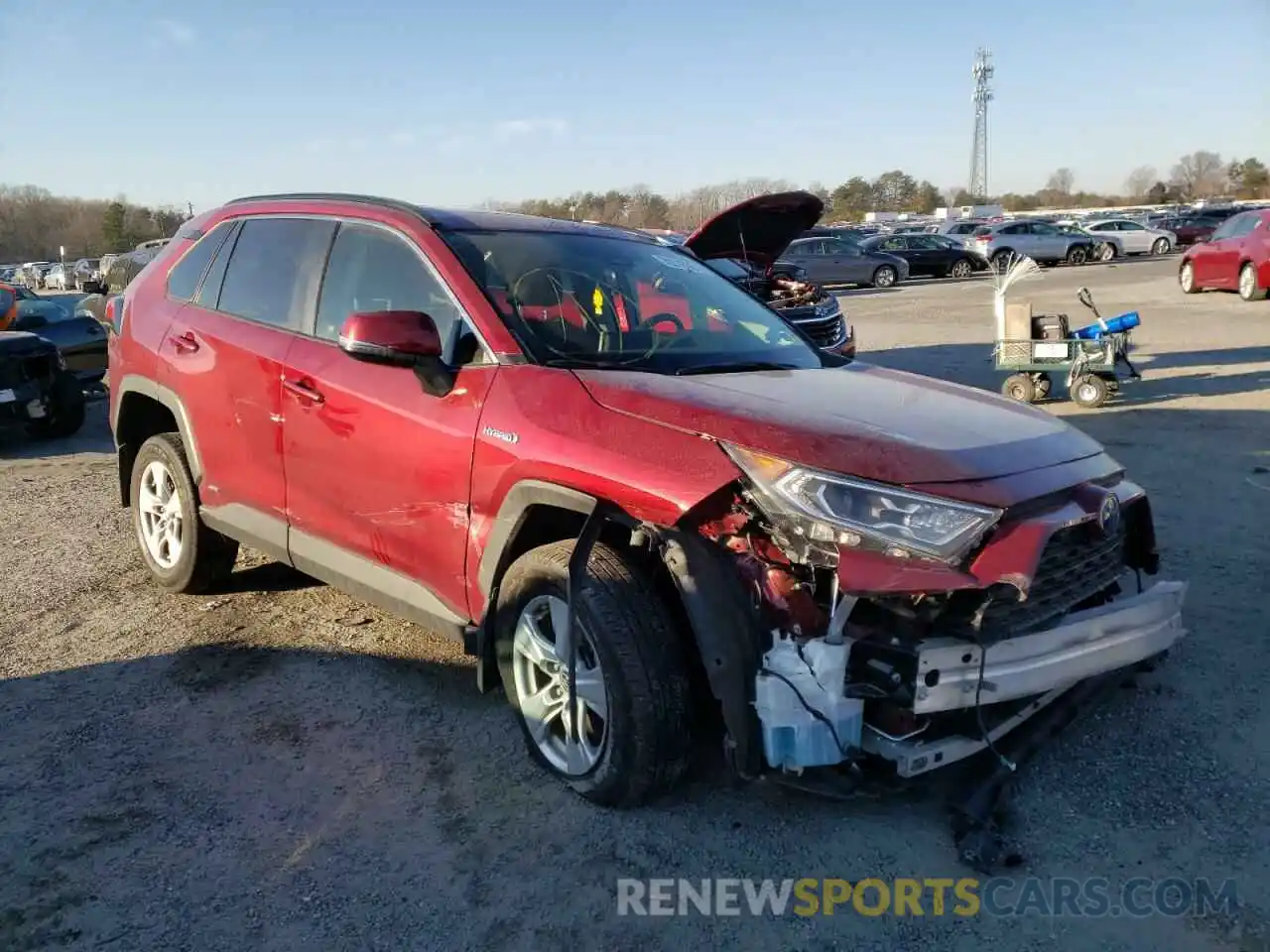 1 Photograph of a damaged car JTMRWRFV4KD036508 TOYOTA RAV4 2019