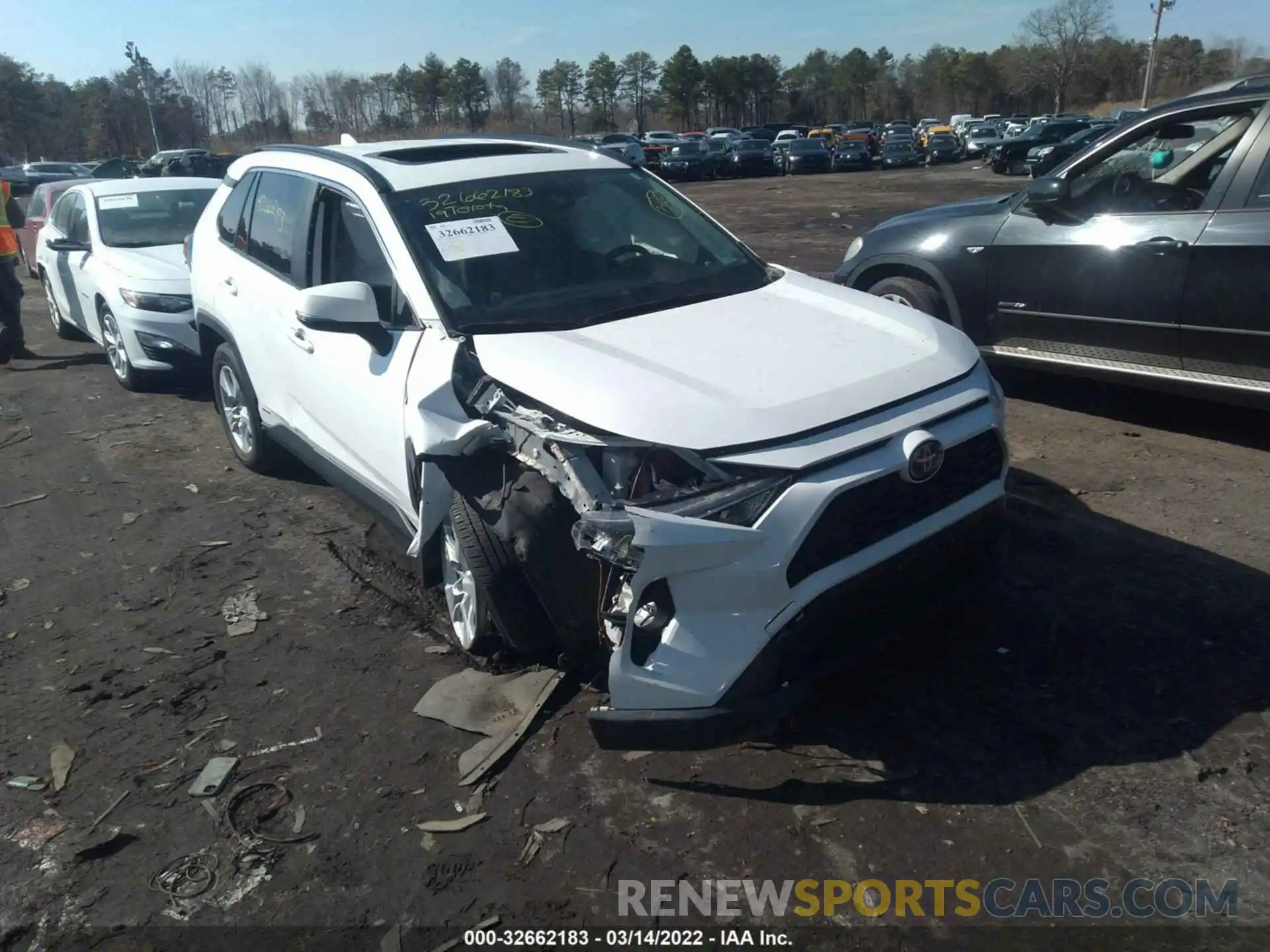 1 Photograph of a damaged car JTMRWRFV5KD013917 TOYOTA RAV4 2019