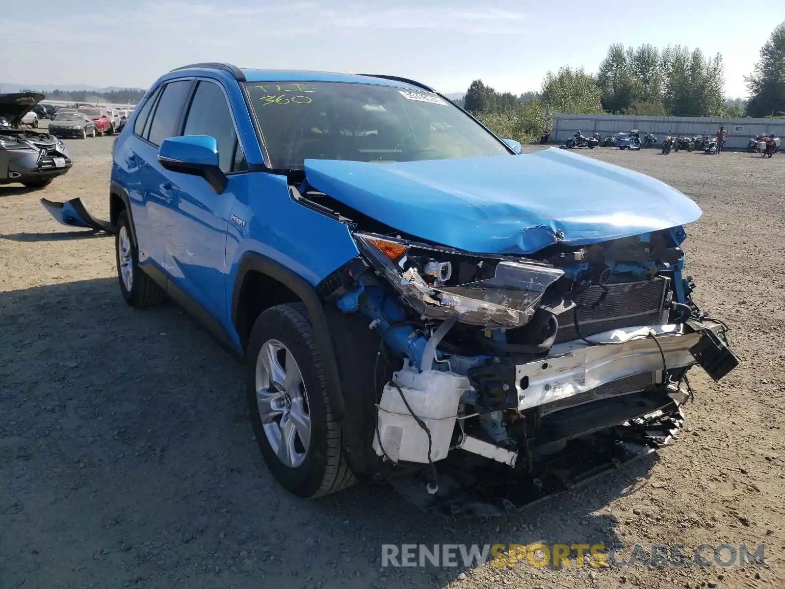 1 Photograph of a damaged car JTMRWRFV6KD024909 TOYOTA RAV4 2019