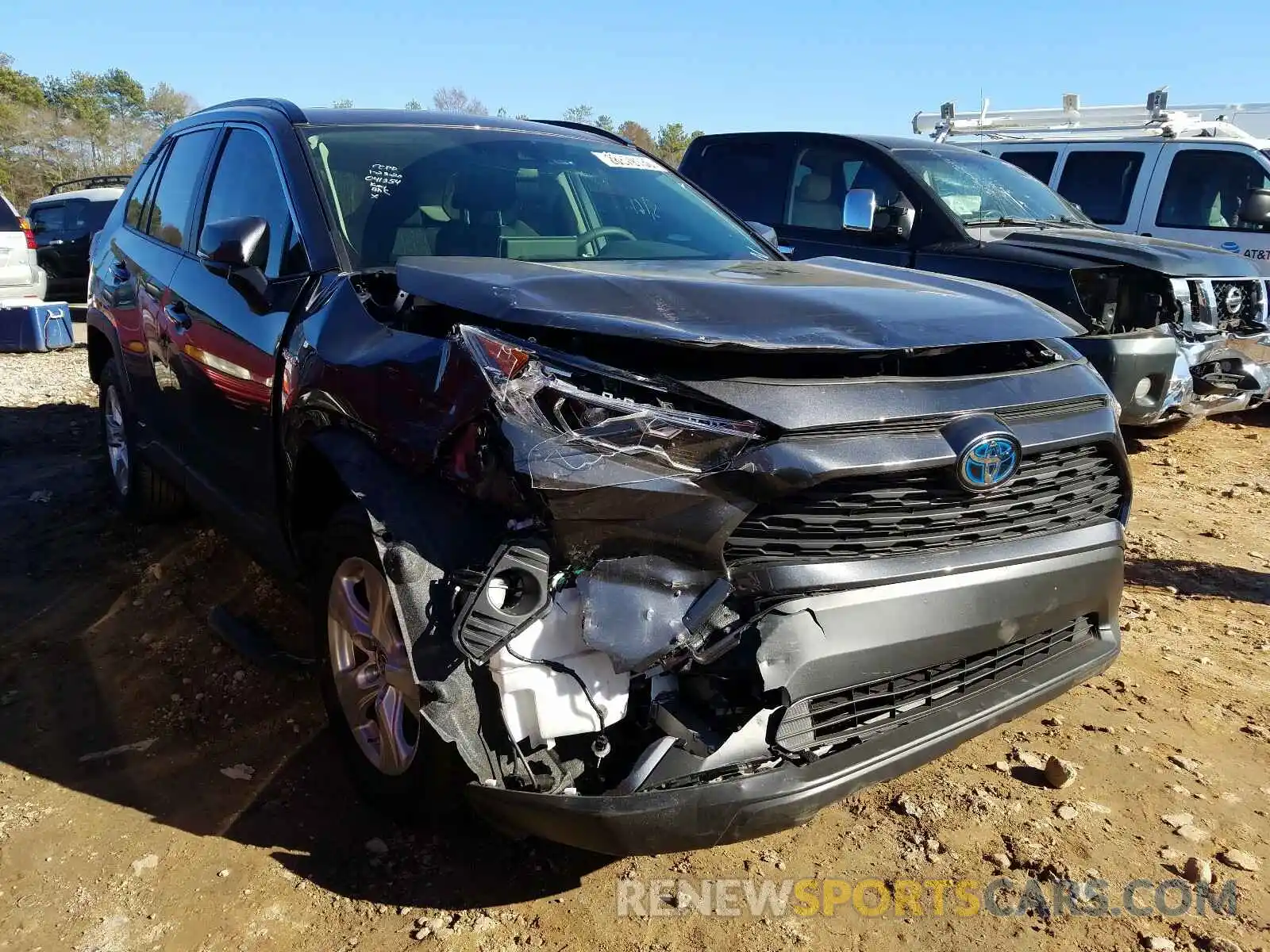 1 Photograph of a damaged car JTMRWRFV6KD041354 TOYOTA RAV4 2019