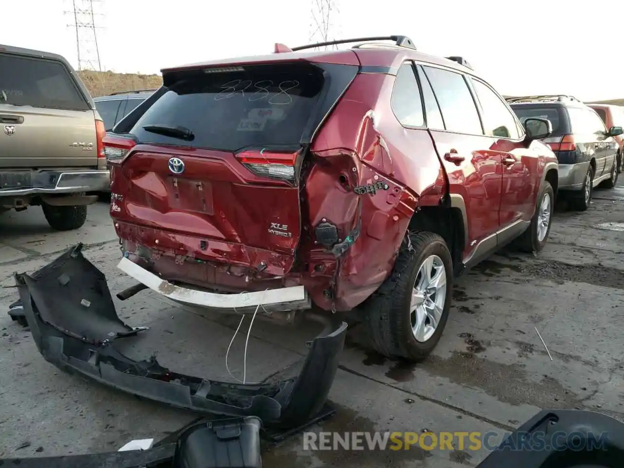 4 Фотография поврежденного автомобиля JTMRWRFV6KJ008288 TOYOTA RAV4 2019