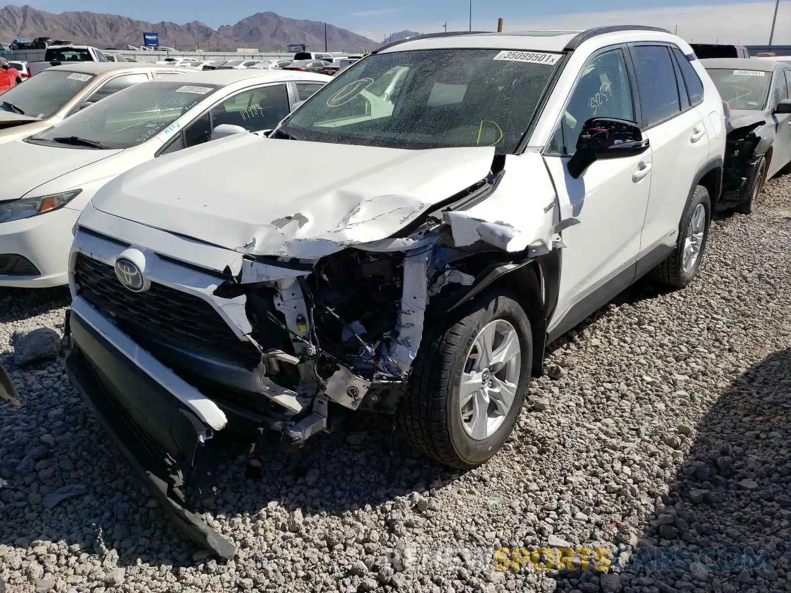 2 Photograph of a damaged car JTMRWRFV7KD006788 TOYOTA RAV4 2019