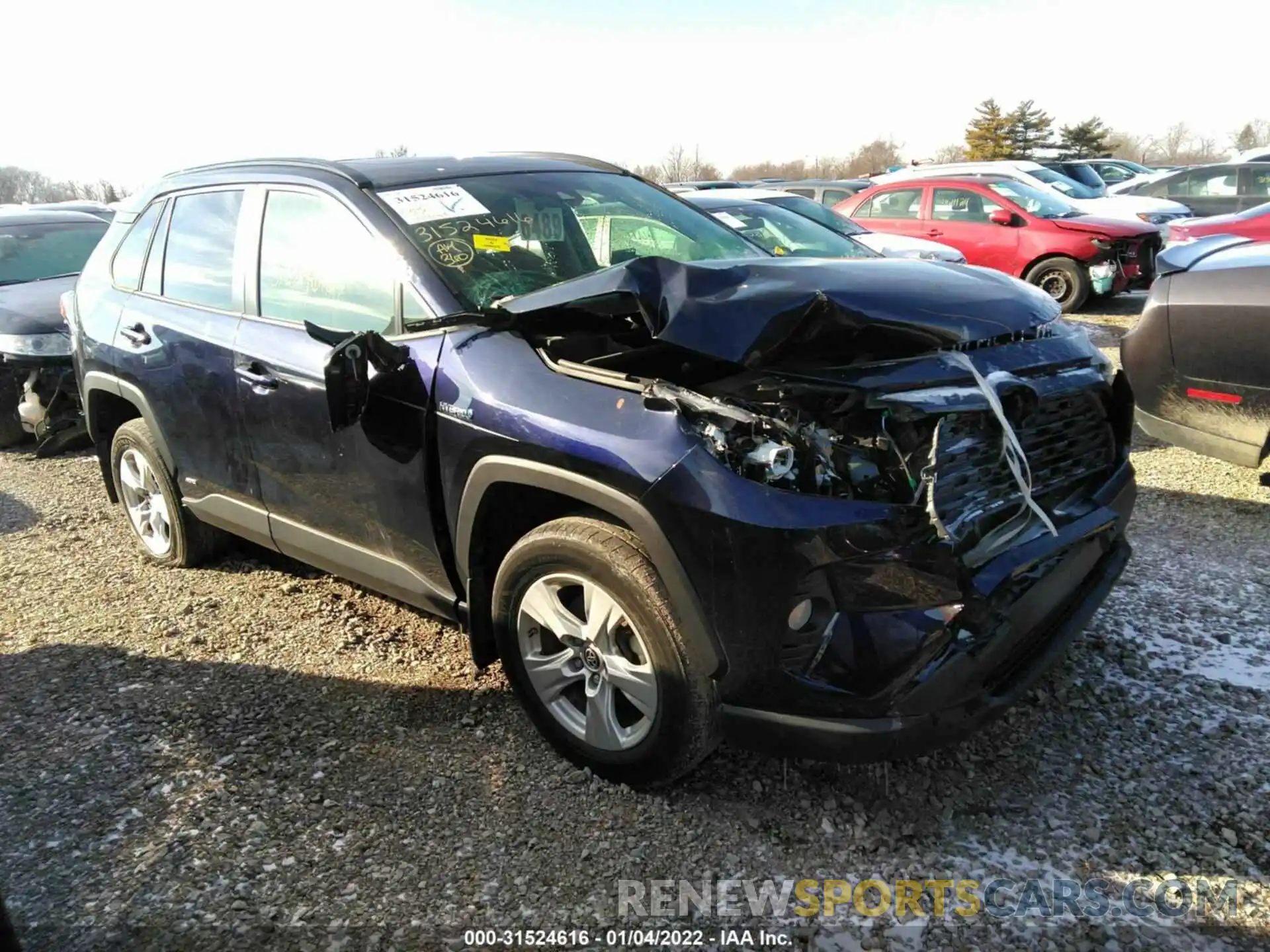 1 Photograph of a damaged car JTMRWRFV7KD016821 TOYOTA RAV4 2019