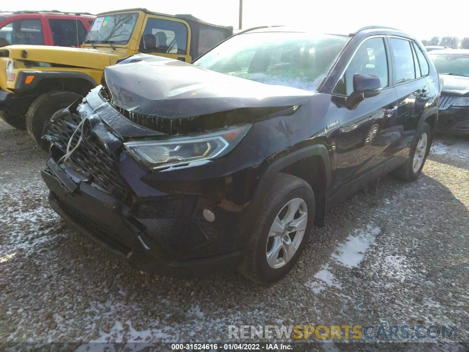 2 Фотография поврежденного автомобиля JTMRWRFV7KD016821 TOYOTA RAV4 2019