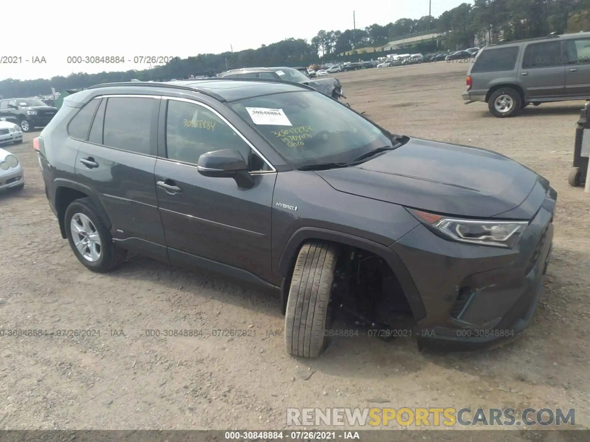 1 Photograph of a damaged car JTMRWRFV7KD032291 TOYOTA RAV4 2019