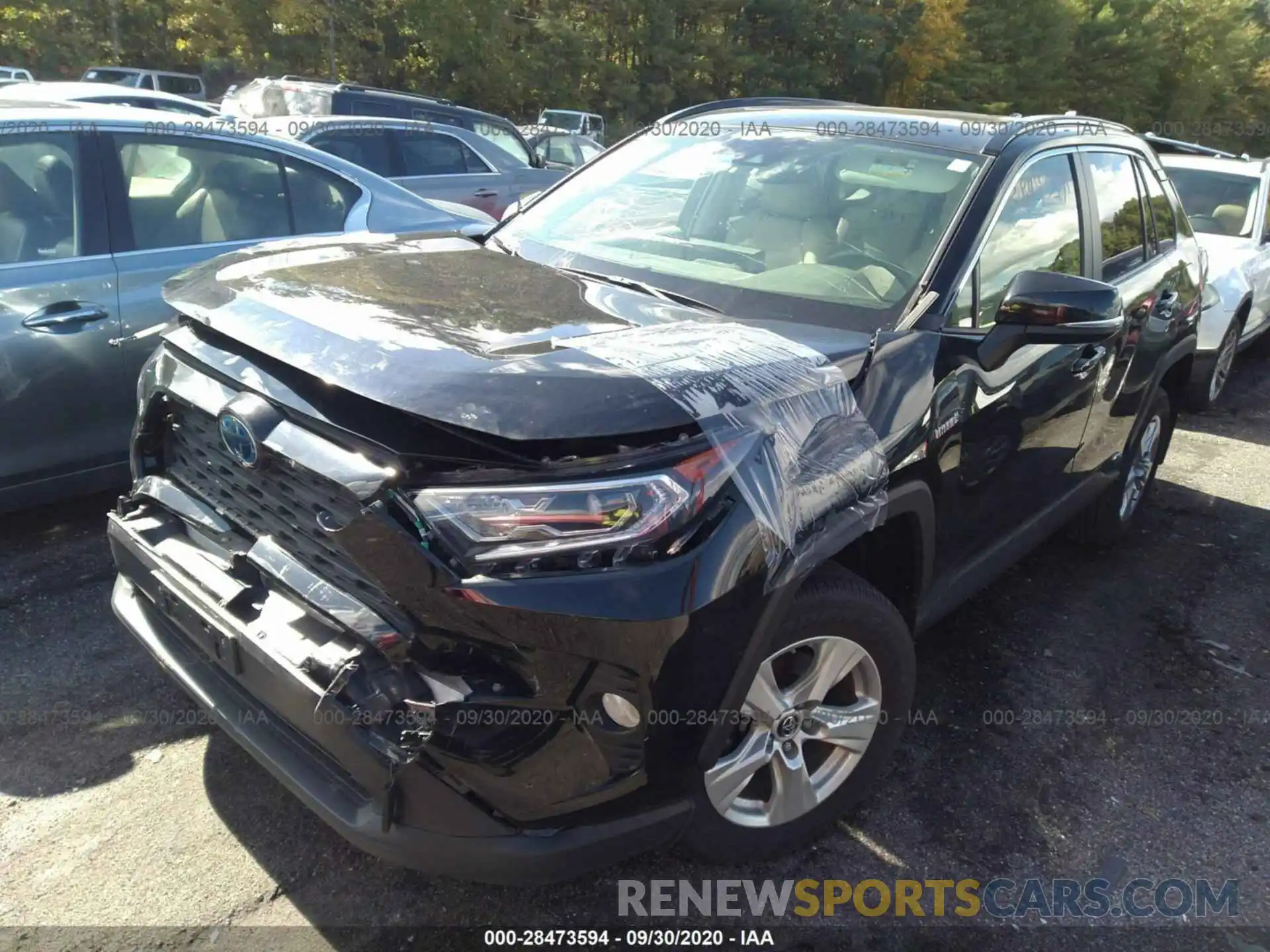 2 Photograph of a damaged car JTMRWRFV7KJ008042 TOYOTA RAV4 2019