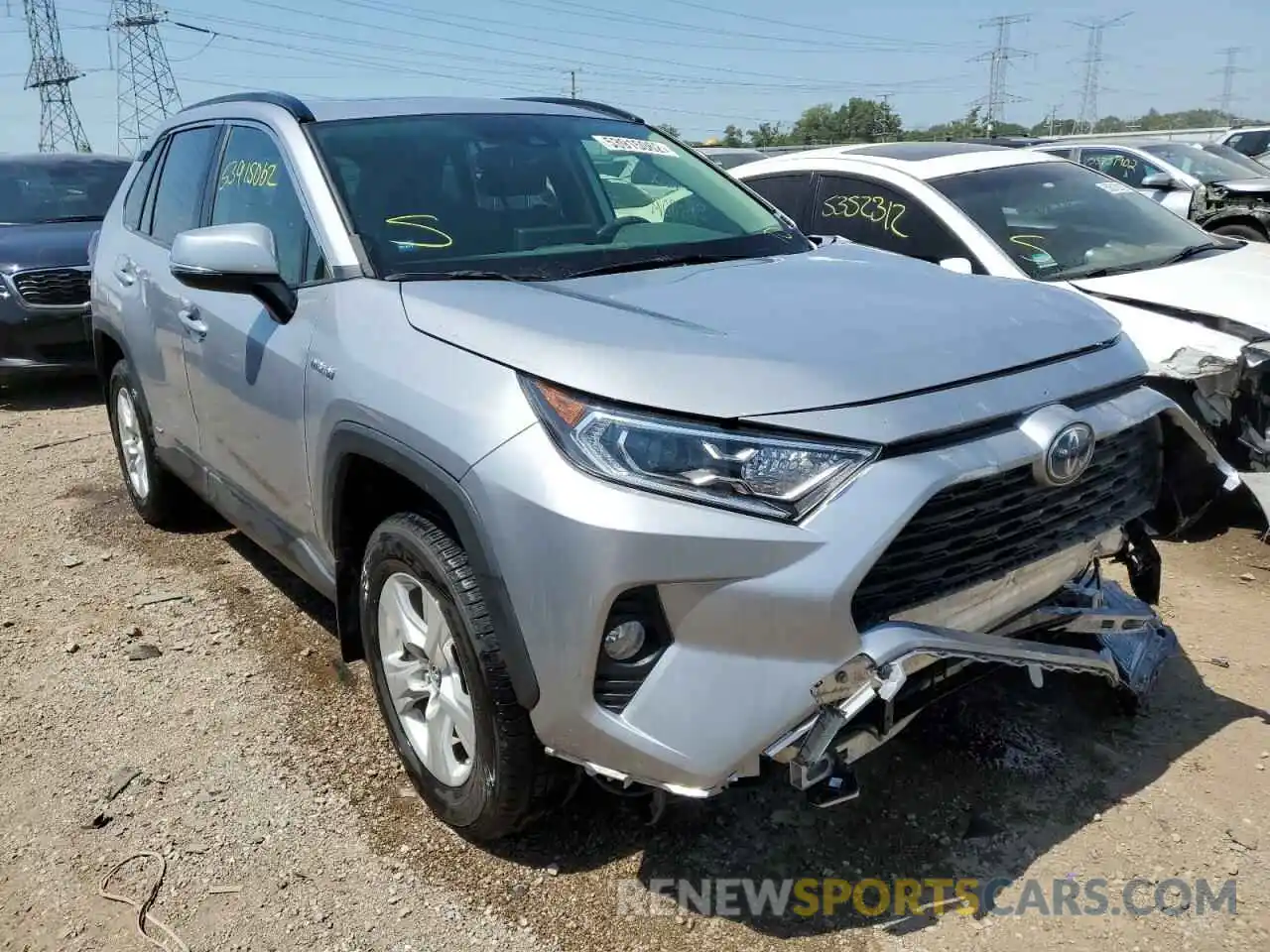 1 Photograph of a damaged car JTMRWRFV9KD007523 TOYOTA RAV4 2019