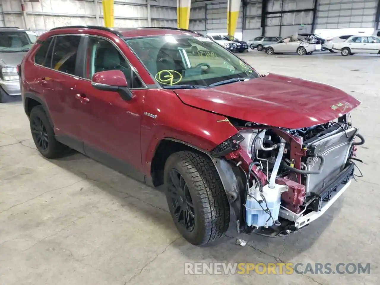 1 Photograph of a damaged car JTMRWRFVXKD005392 TOYOTA RAV4 2019