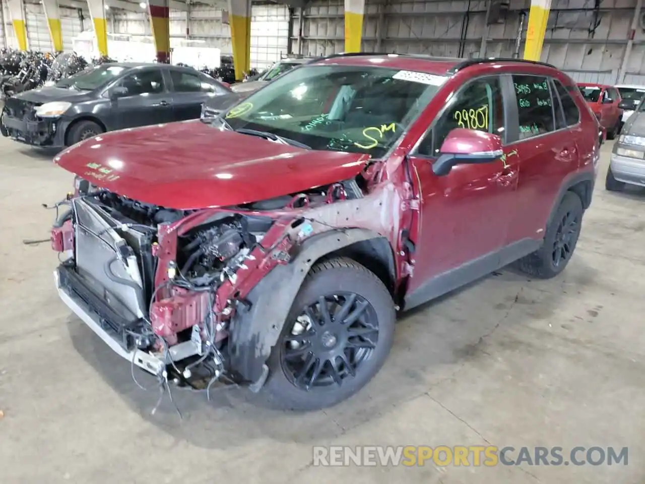 2 Photograph of a damaged car JTMRWRFVXKD005392 TOYOTA RAV4 2019