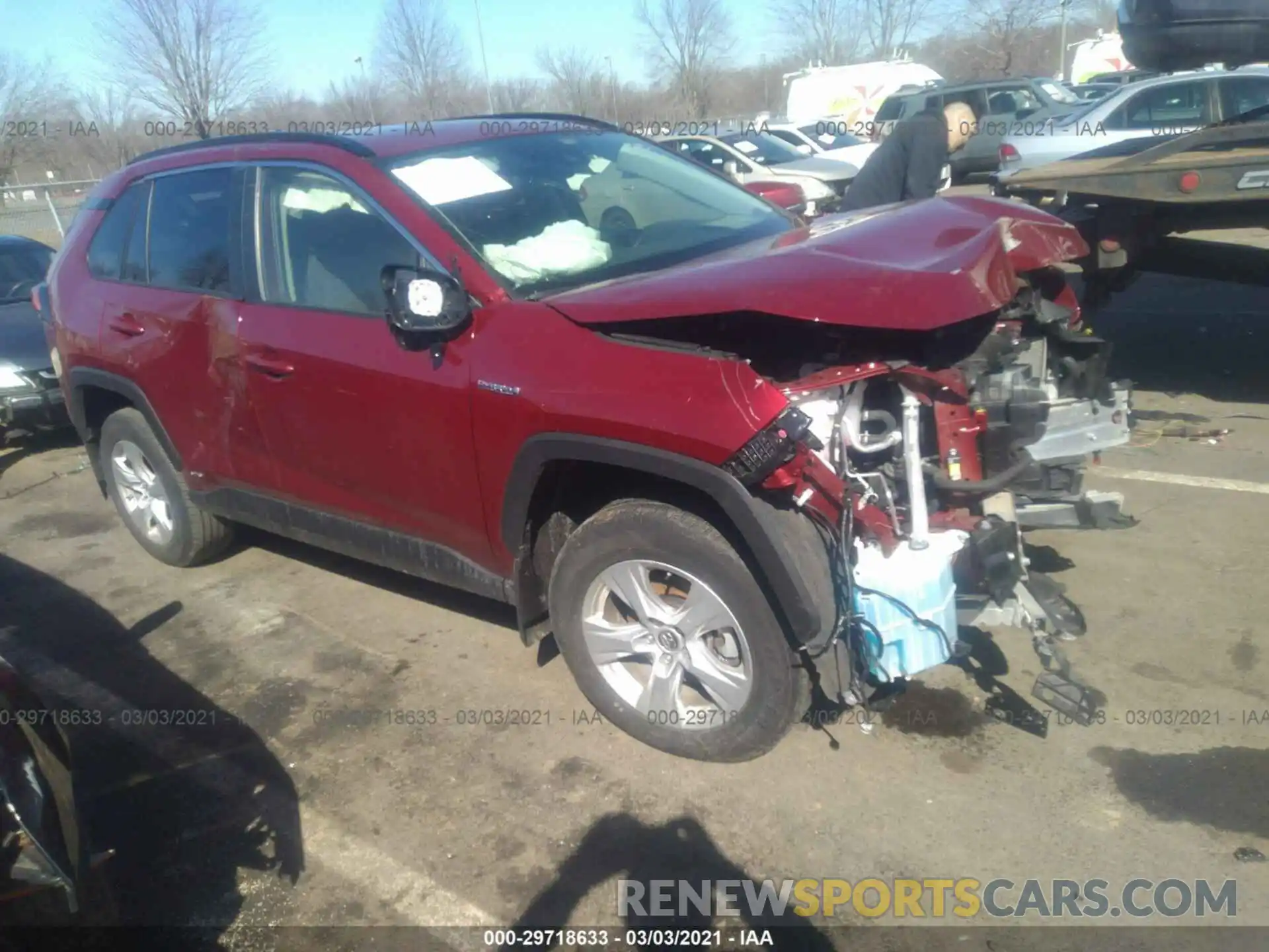 1 Photograph of a damaged car JTMRWRFVXKD026534 TOYOTA RAV4 2019