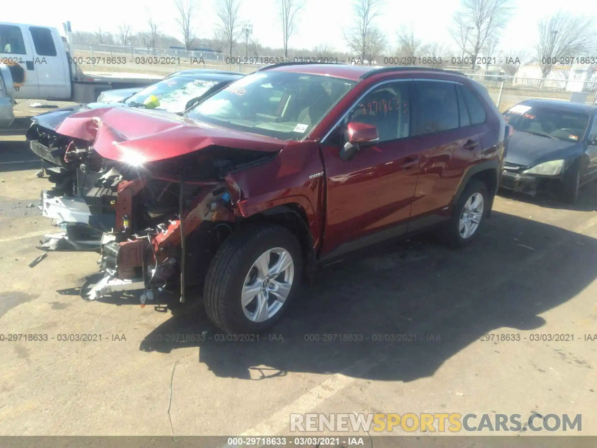 2 Photograph of a damaged car JTMRWRFVXKD026534 TOYOTA RAV4 2019