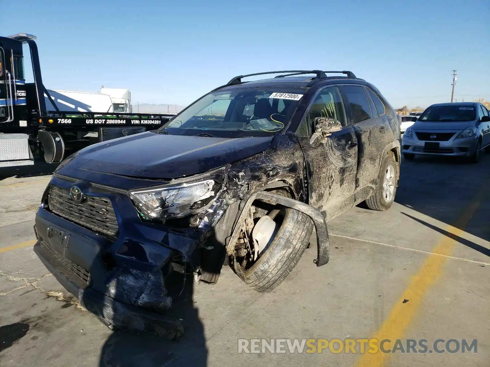 2 Photograph of a damaged car JTMW1RFV0KD003698 TOYOTA RAV4 2019