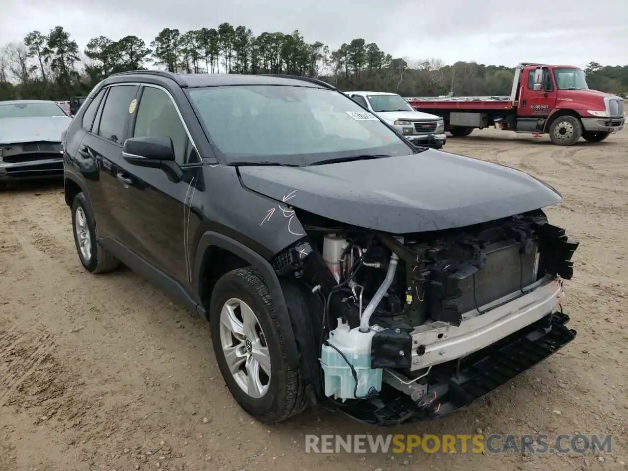 1 Photograph of a damaged car JTMW1RFV0KD003717 TOYOTA RAV4 2019