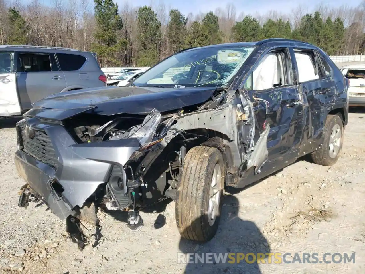 2 Photograph of a damaged car JTMW1RFV0KD010019 TOYOTA RAV4 2019