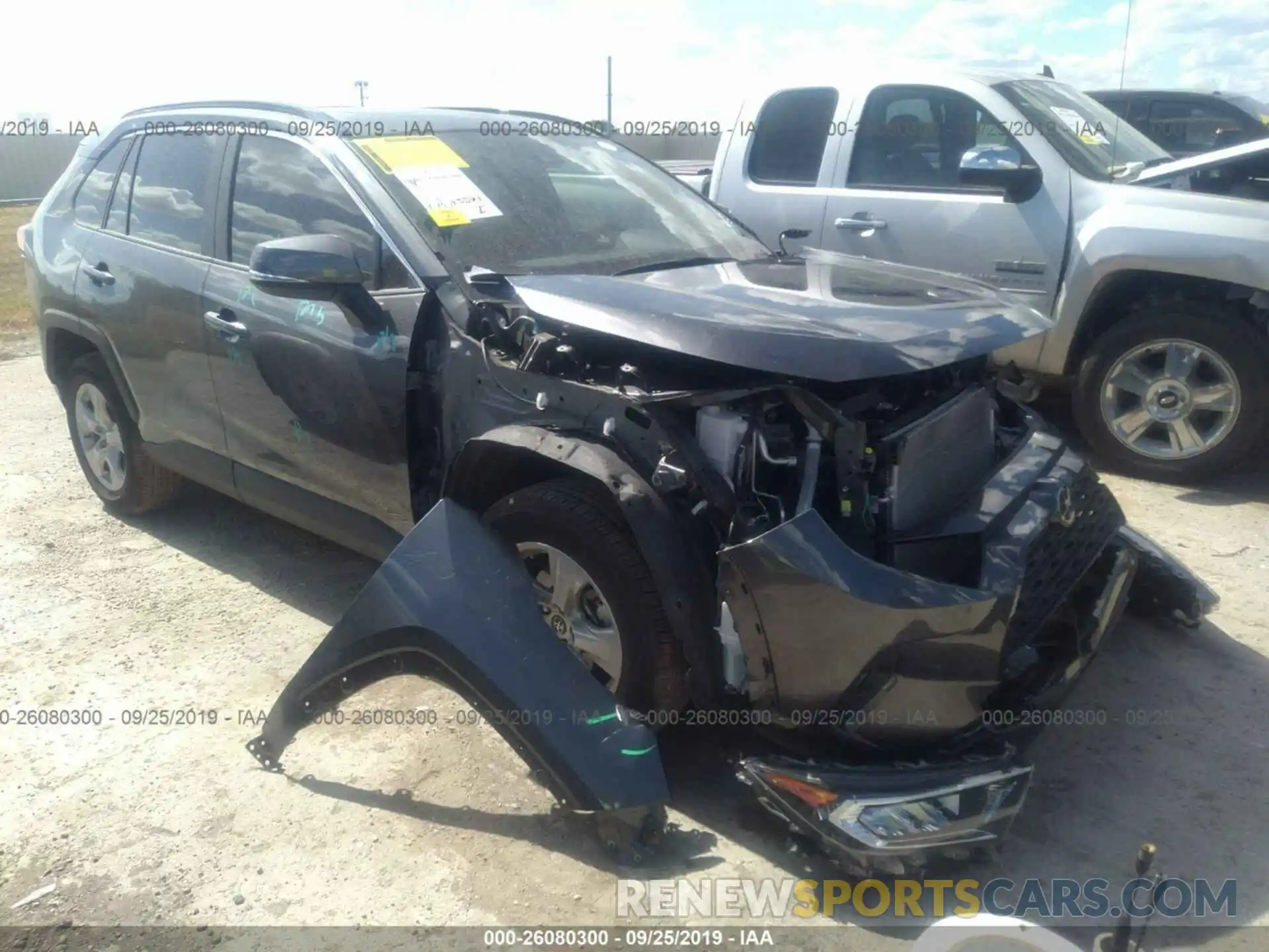 1 Photograph of a damaged car JTMW1RFV0KD022087 TOYOTA RAV4 2019