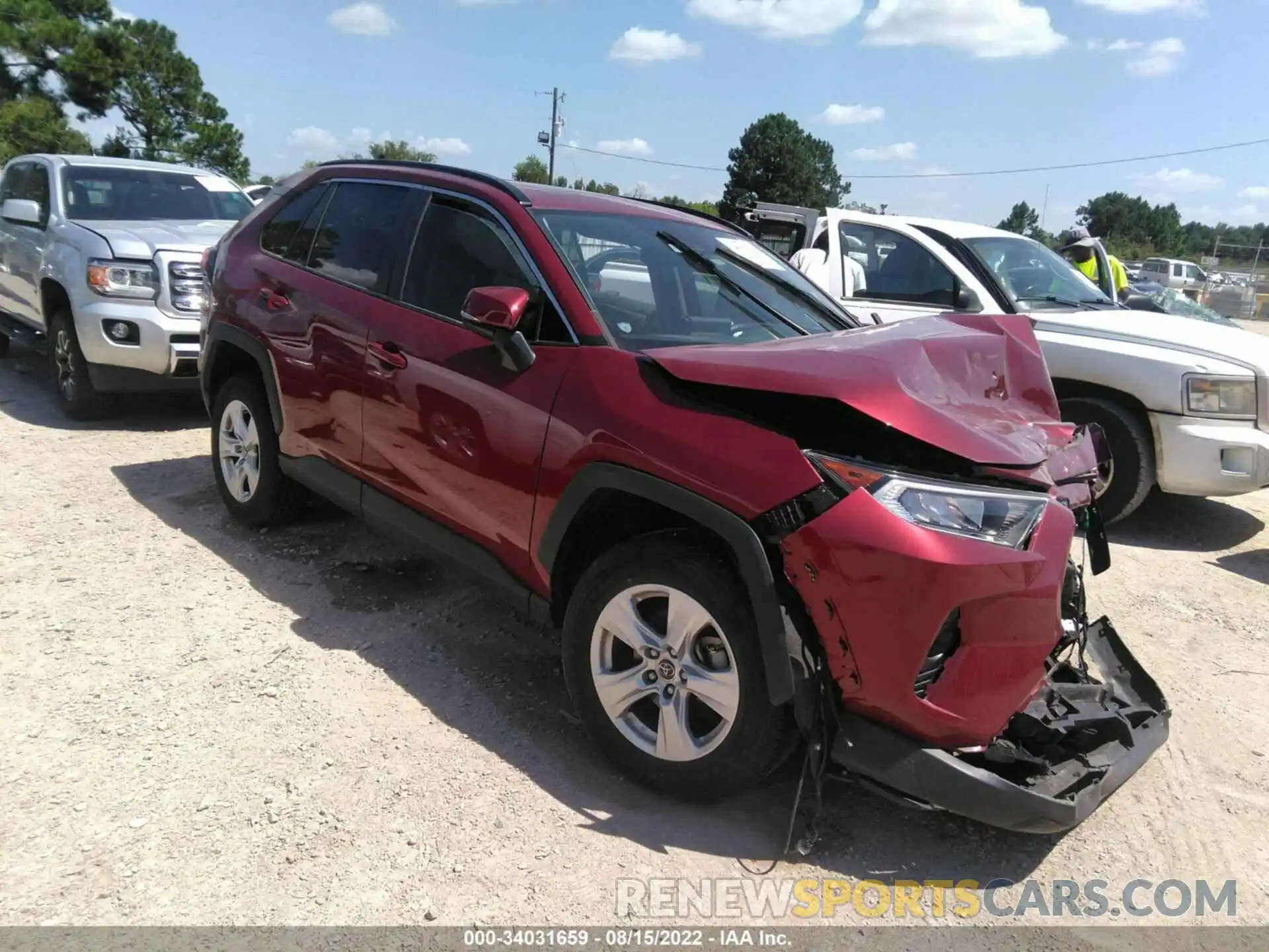 1 Photograph of a damaged car JTMW1RFV0KD028990 TOYOTA RAV4 2019