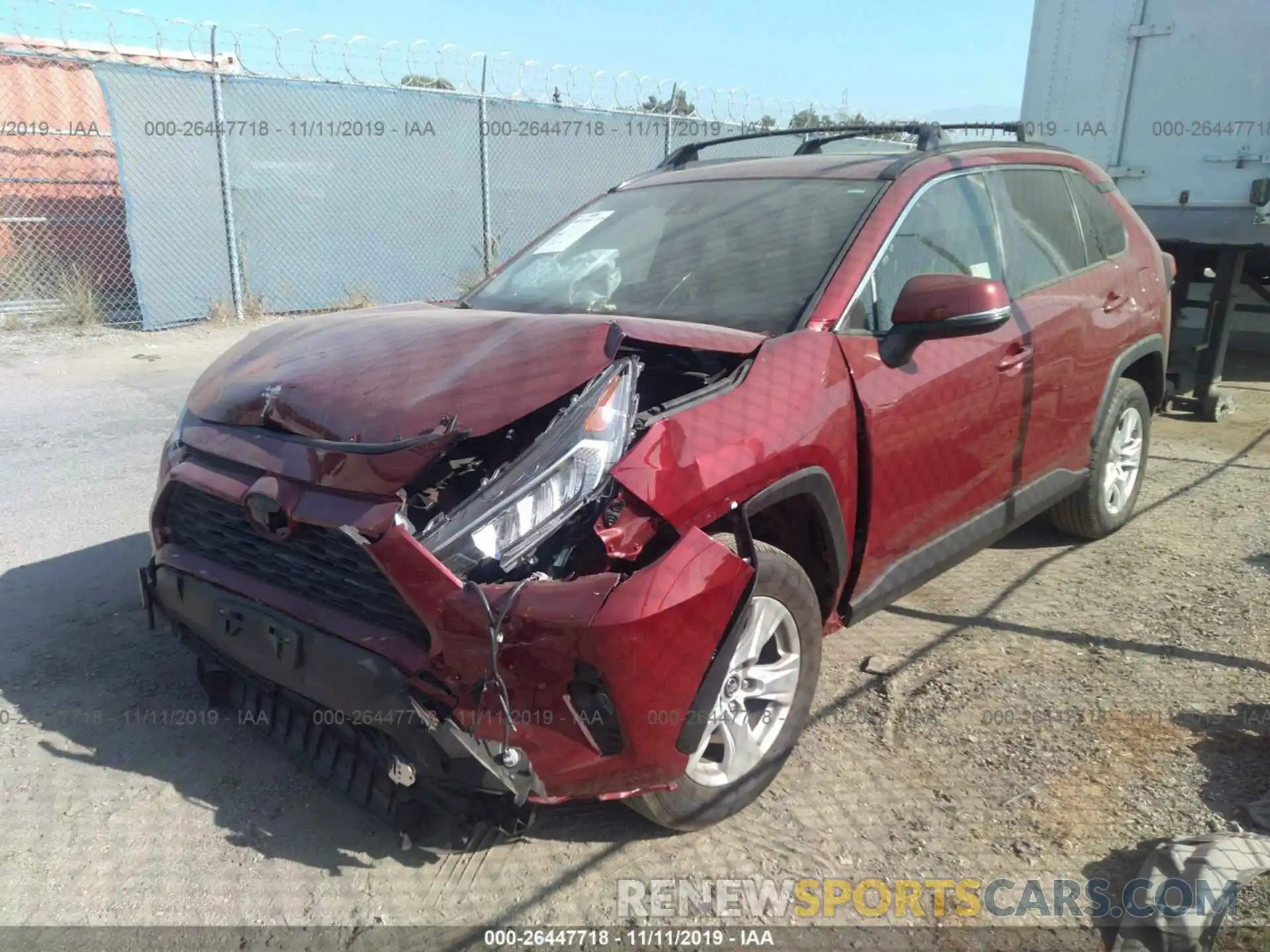 2 Photograph of a damaged car JTMW1RFV0KD503540 TOYOTA RAV4 2019