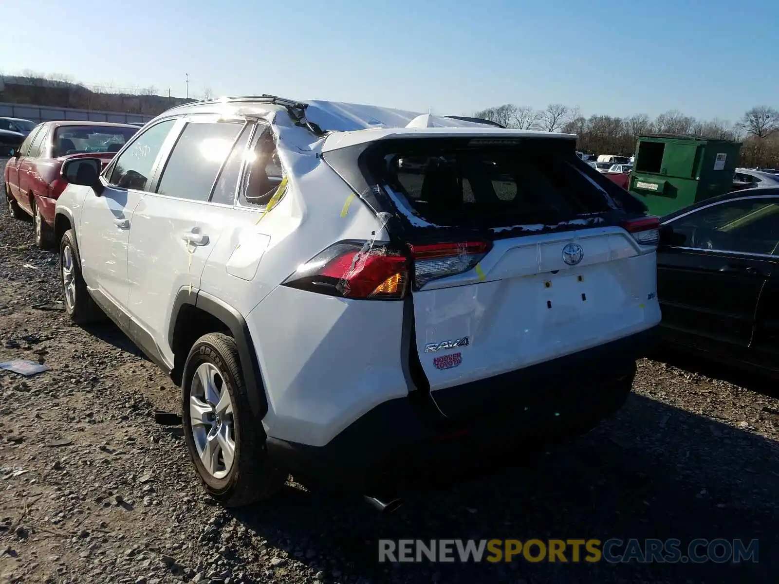 3 Photograph of a damaged car JTMW1RFV0KJ009230 TOYOTA RAV4 2019