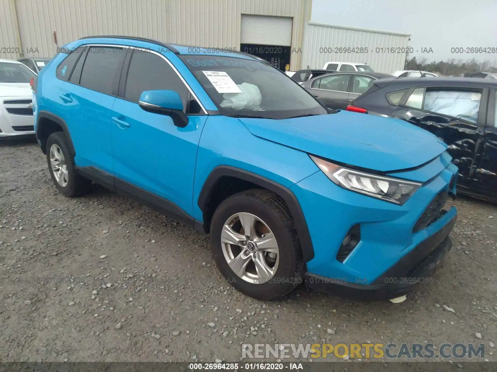 1 Photograph of a damaged car JTMW1RFV0KJ011799 TOYOTA RAV4 2019