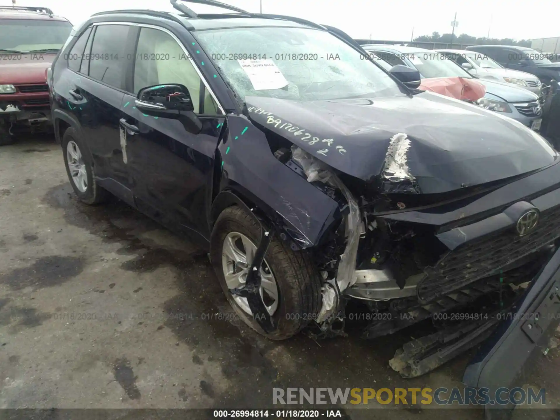 1 Photograph of a damaged car JTMW1RFV1KD035611 TOYOTA RAV4 2019