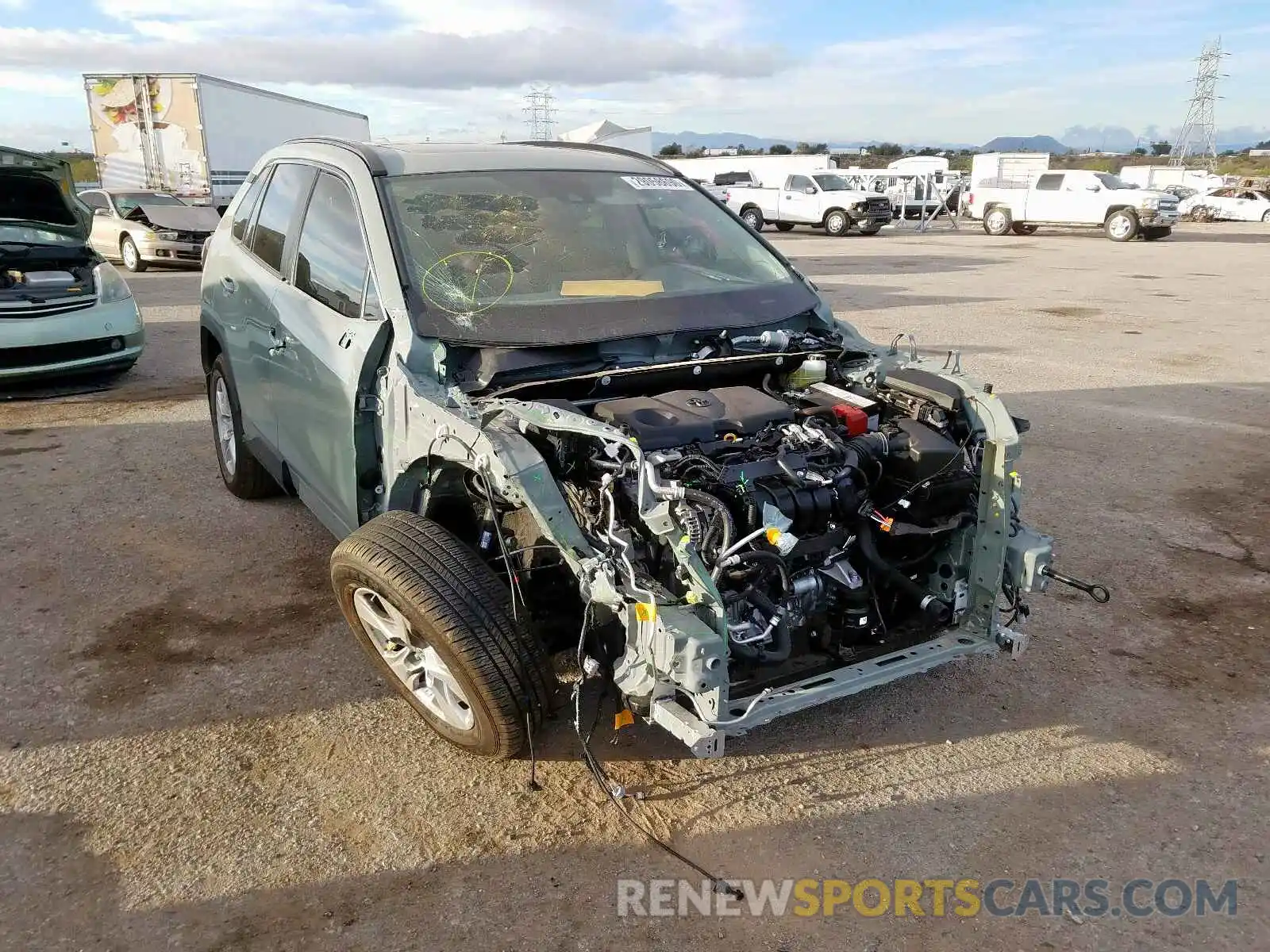 1 Photograph of a damaged car JTMW1RFV1KD040680 TOYOTA RAV4 2019