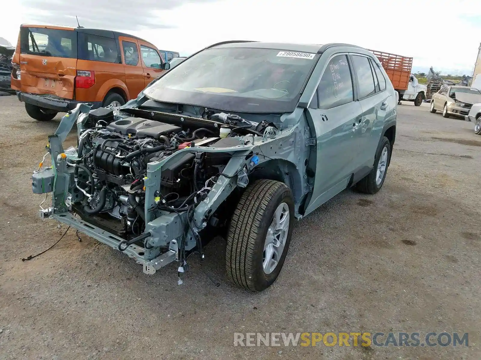 2 Photograph of a damaged car JTMW1RFV1KD040680 TOYOTA RAV4 2019