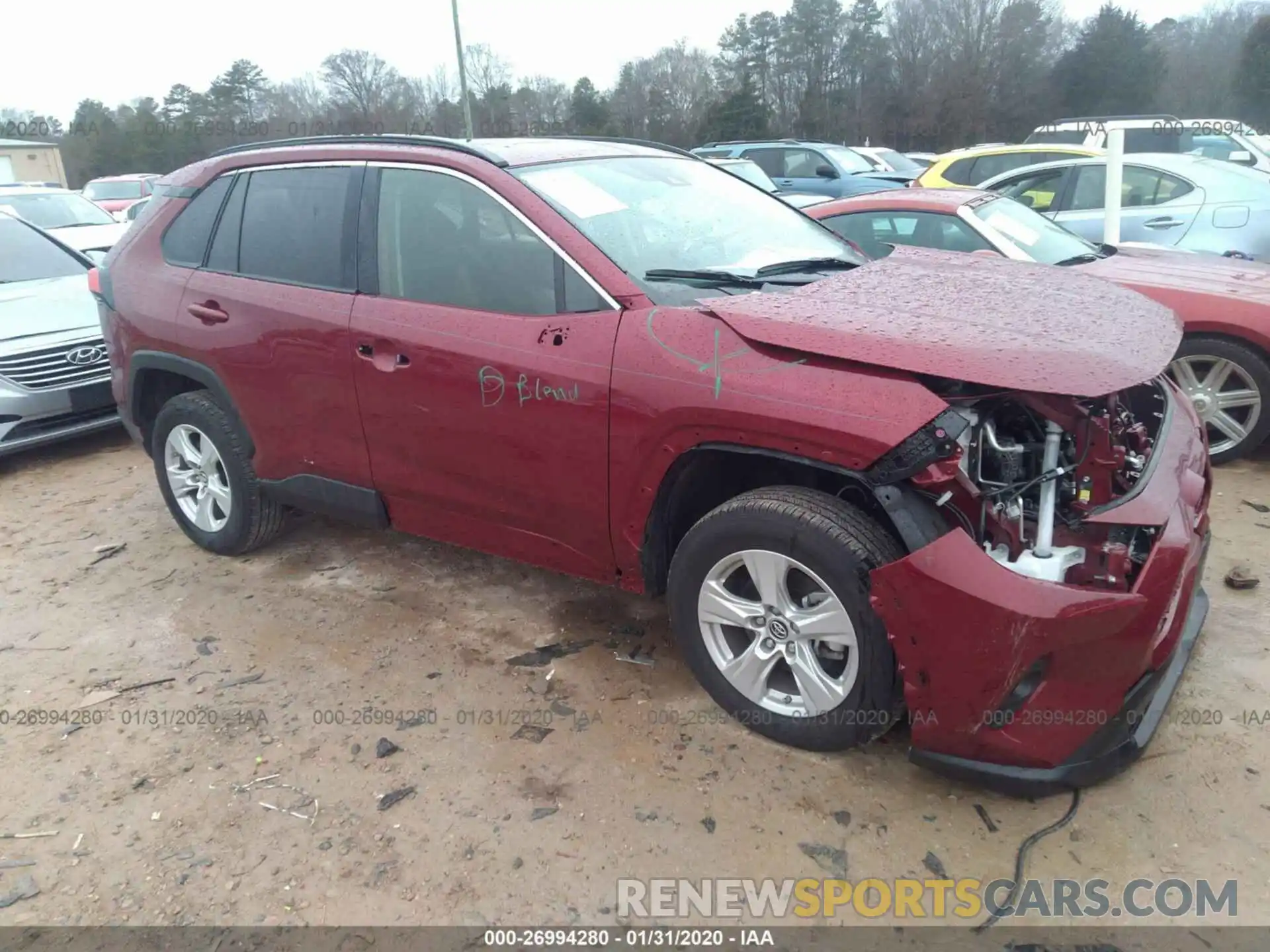 1 Photograph of a damaged car JTMW1RFV1KD505023 TOYOTA RAV4 2019