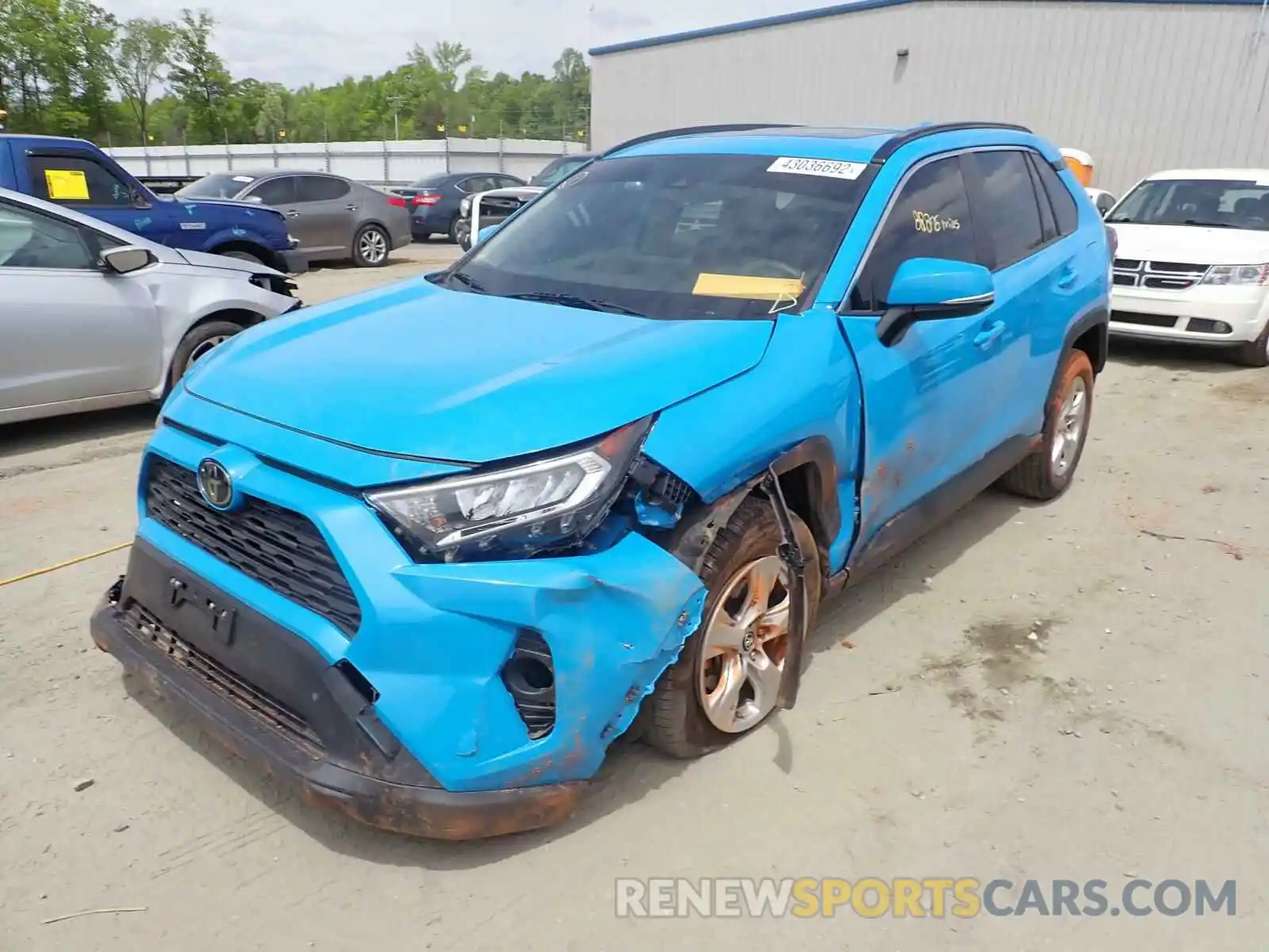 2 Photograph of a damaged car JTMW1RFV1KJ010015 TOYOTA RAV4 2019