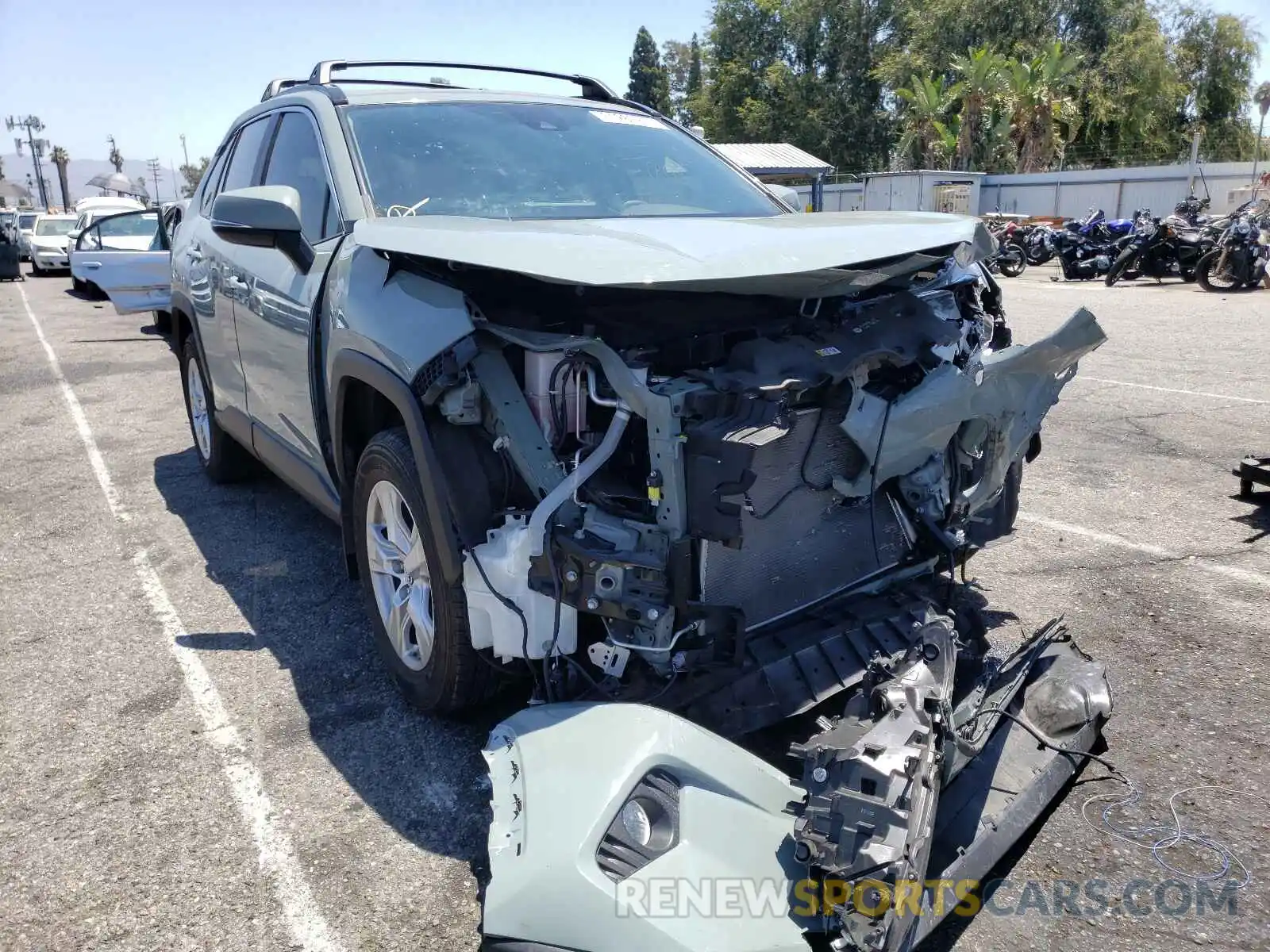 1 Photograph of a damaged car JTMW1RFV2KD009244 TOYOTA RAV4 2019