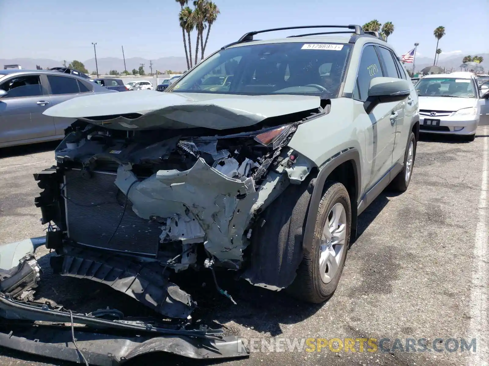 2 Photograph of a damaged car JTMW1RFV2KD009244 TOYOTA RAV4 2019