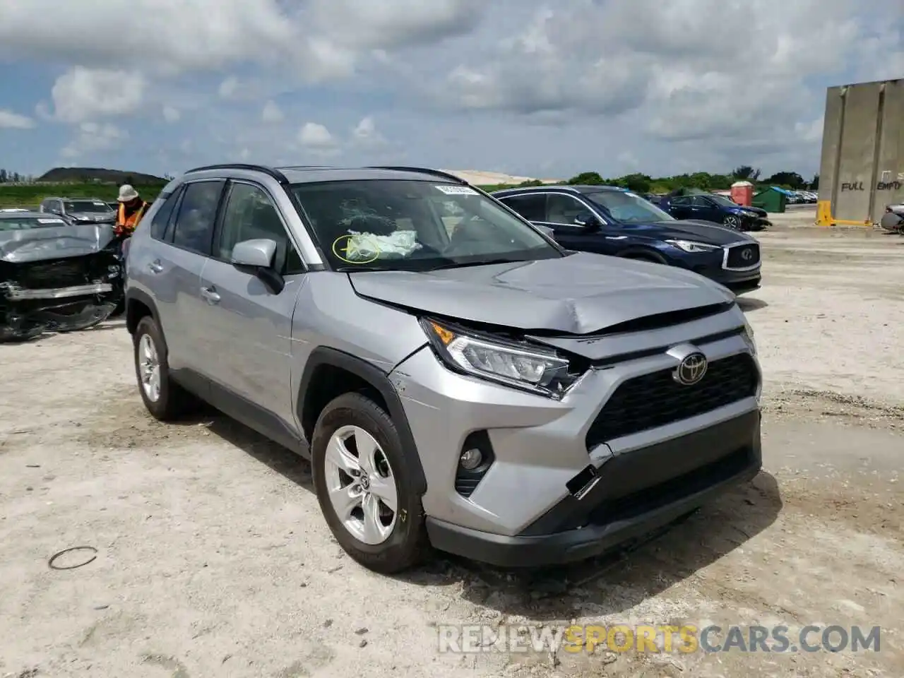 1 Photograph of a damaged car JTMW1RFV2KD013214 TOYOTA RAV4 2019