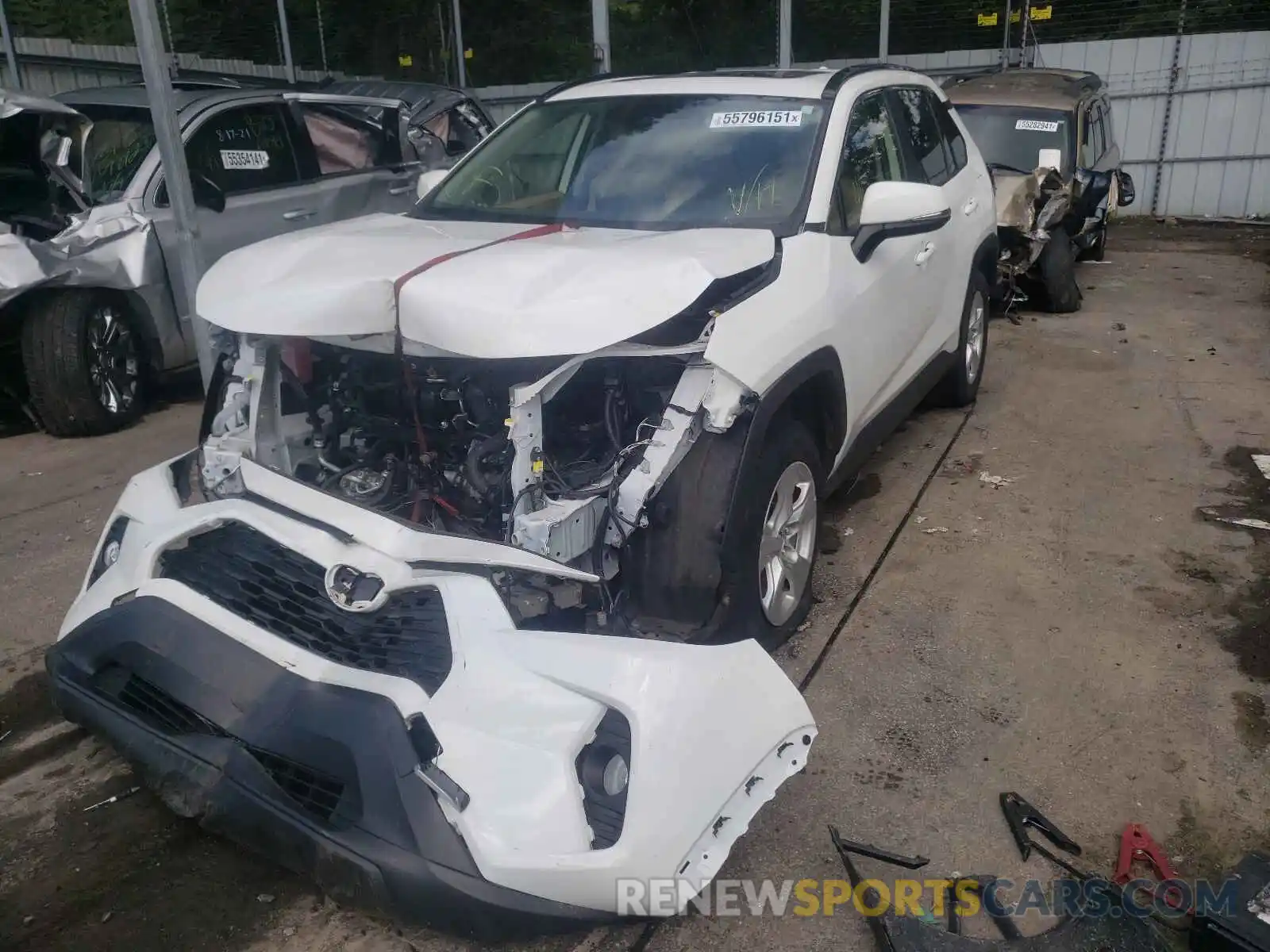 2 Photograph of a damaged car JTMW1RFV2KD016355 TOYOTA RAV4 2019