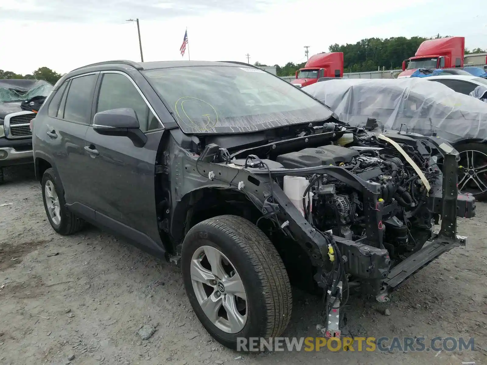 1 Photograph of a damaged car JTMW1RFV2KD016789 TOYOTA RAV4 2019