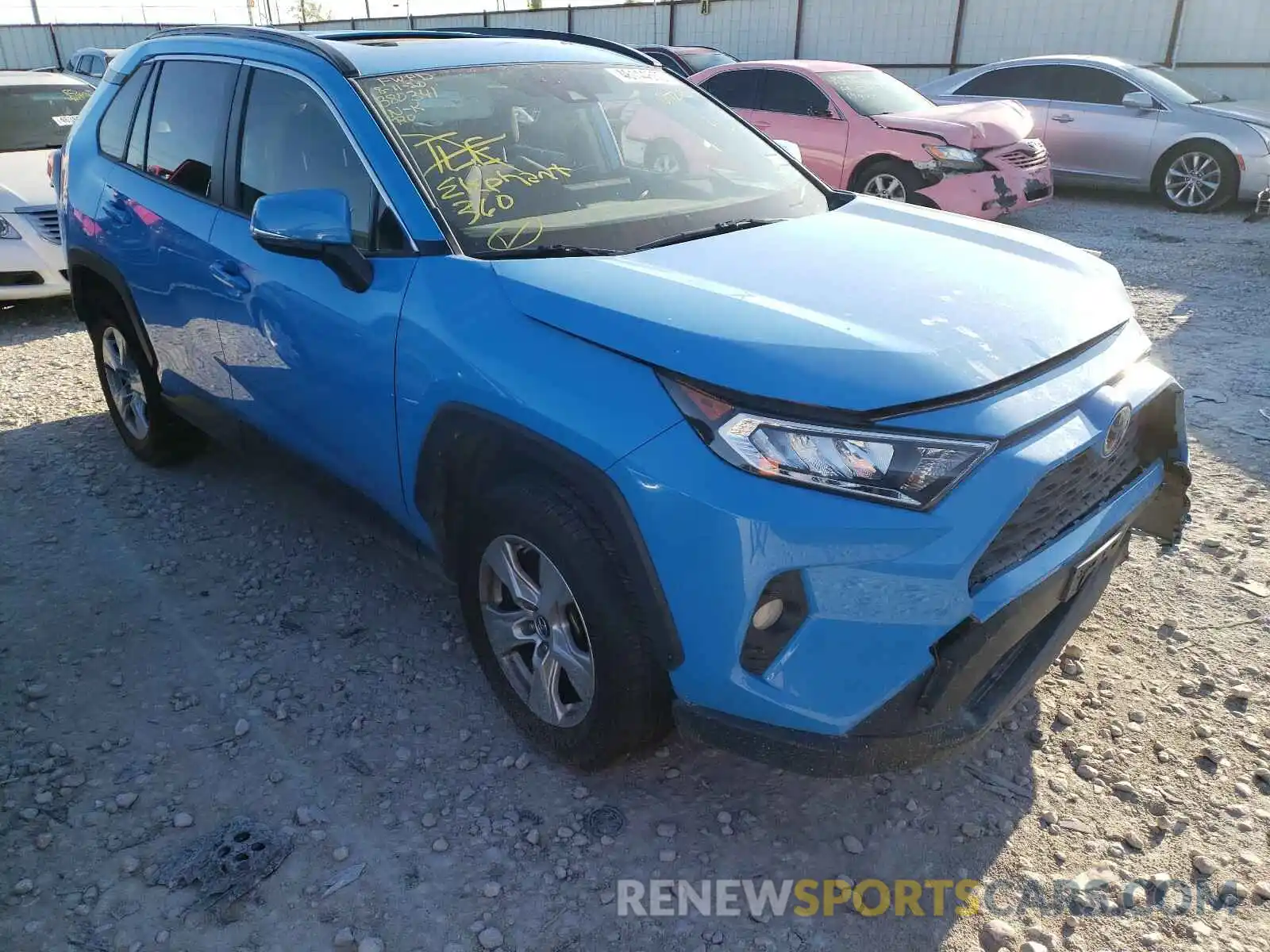 1 Photograph of a damaged car JTMW1RFV2KD017294 TOYOTA RAV4 2019