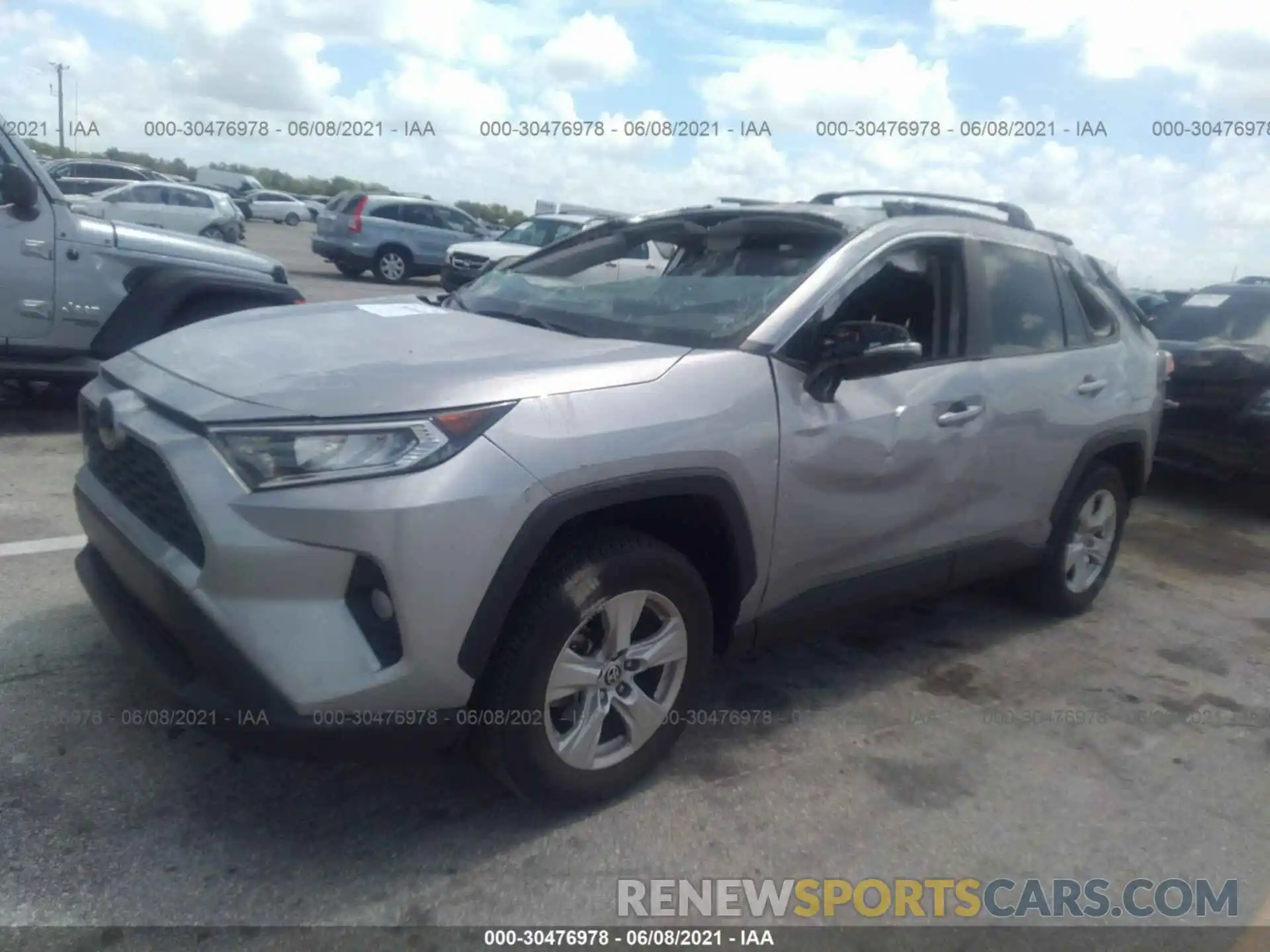 2 Photograph of a damaged car JTMW1RFV2KD036461 TOYOTA RAV4 2019