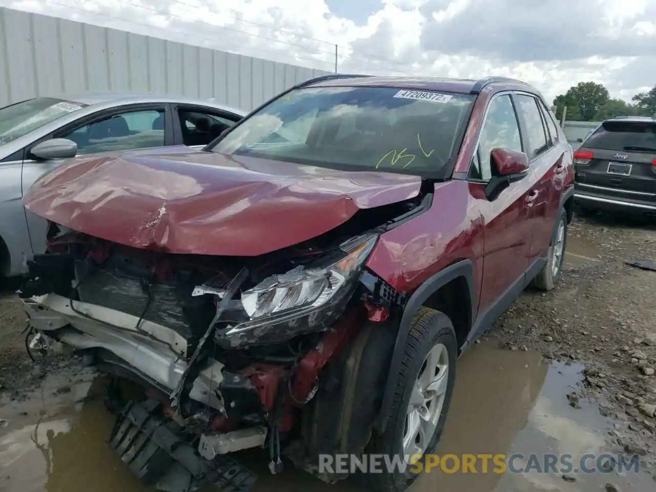 2 Photograph of a damaged car JTMW1RFV2KD503054 TOYOTA RAV4 2019