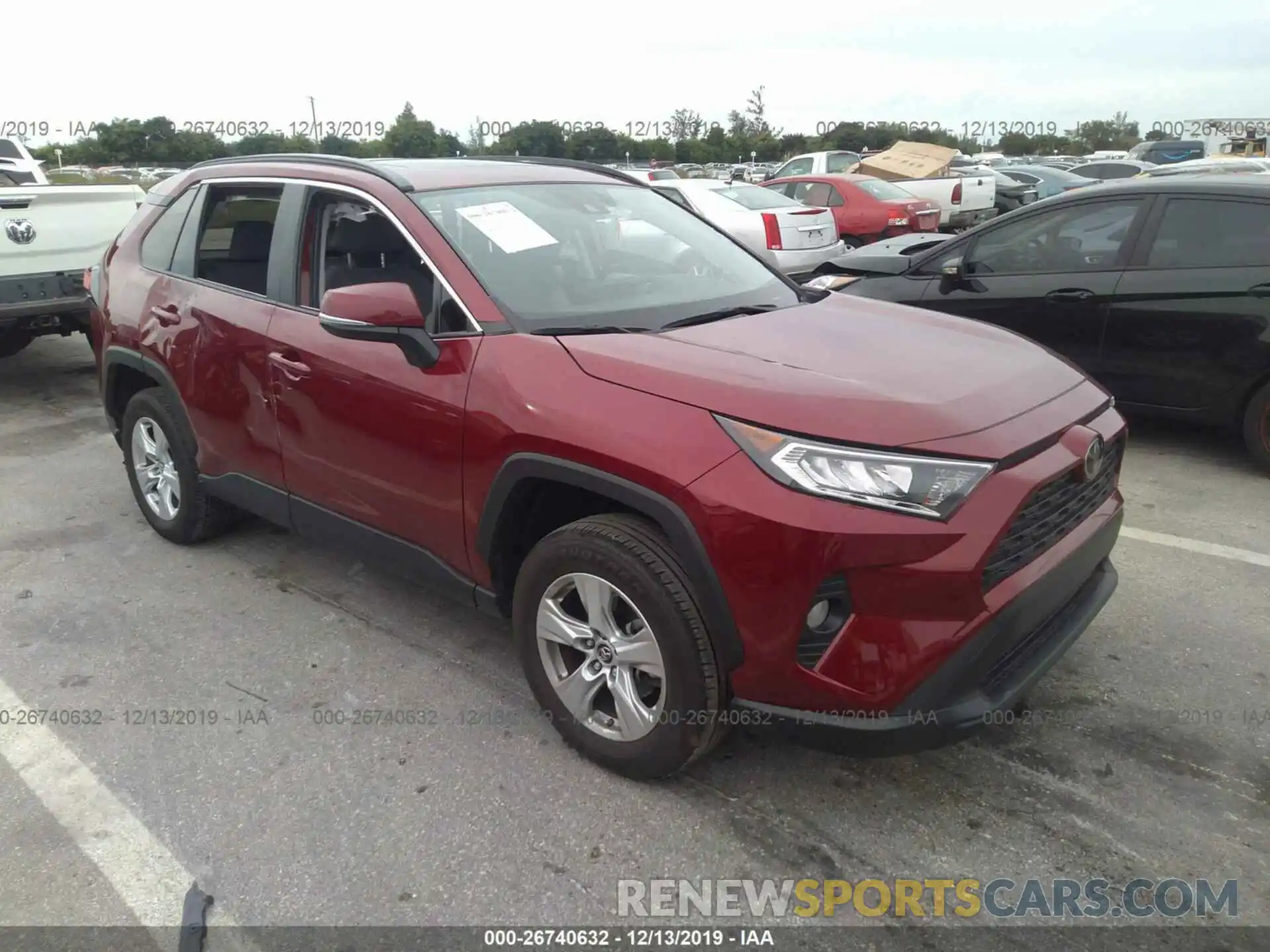 1 Photograph of a damaged car JTMW1RFV2KD503734 TOYOTA RAV4 2019