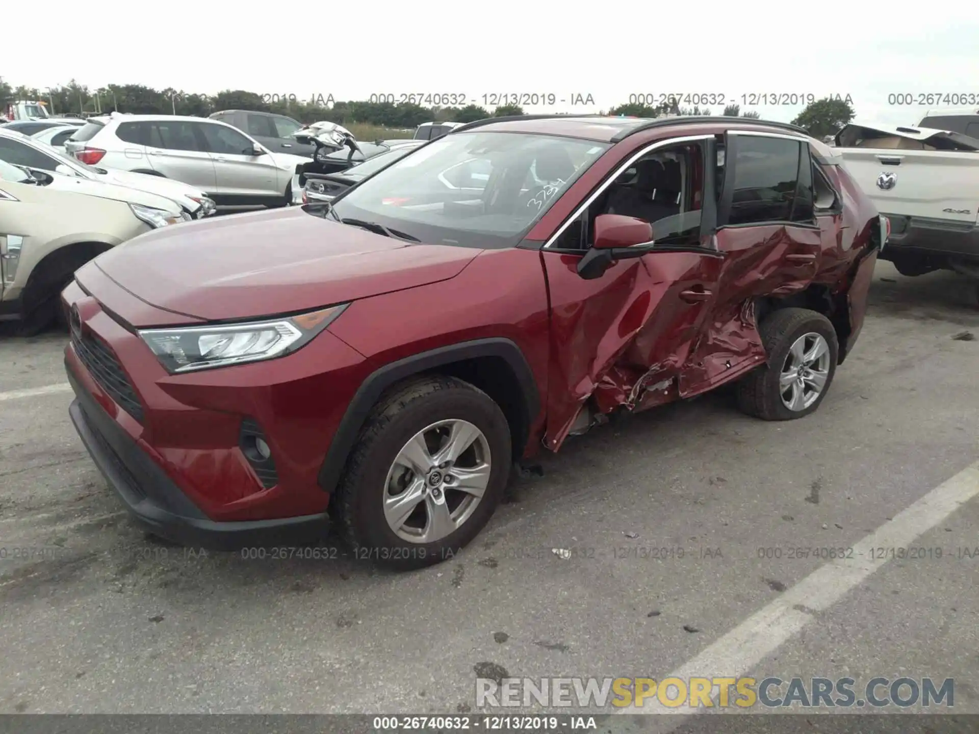 2 Фотография поврежденного автомобиля JTMW1RFV2KD503734 TOYOTA RAV4 2019